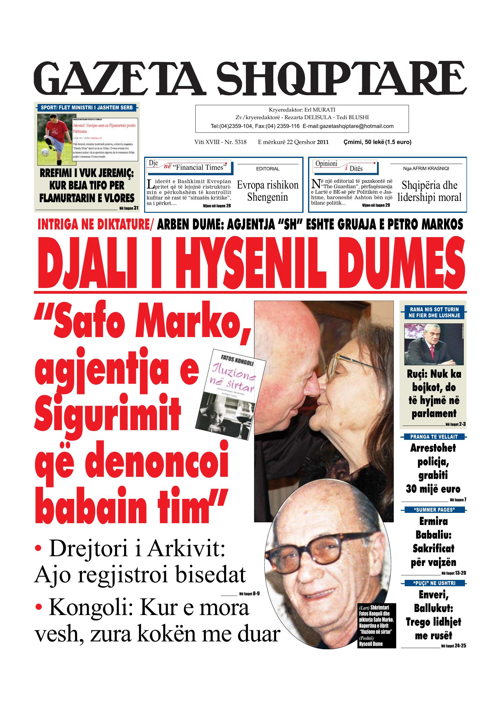 Gazeta Shqiptare 2011-06-22