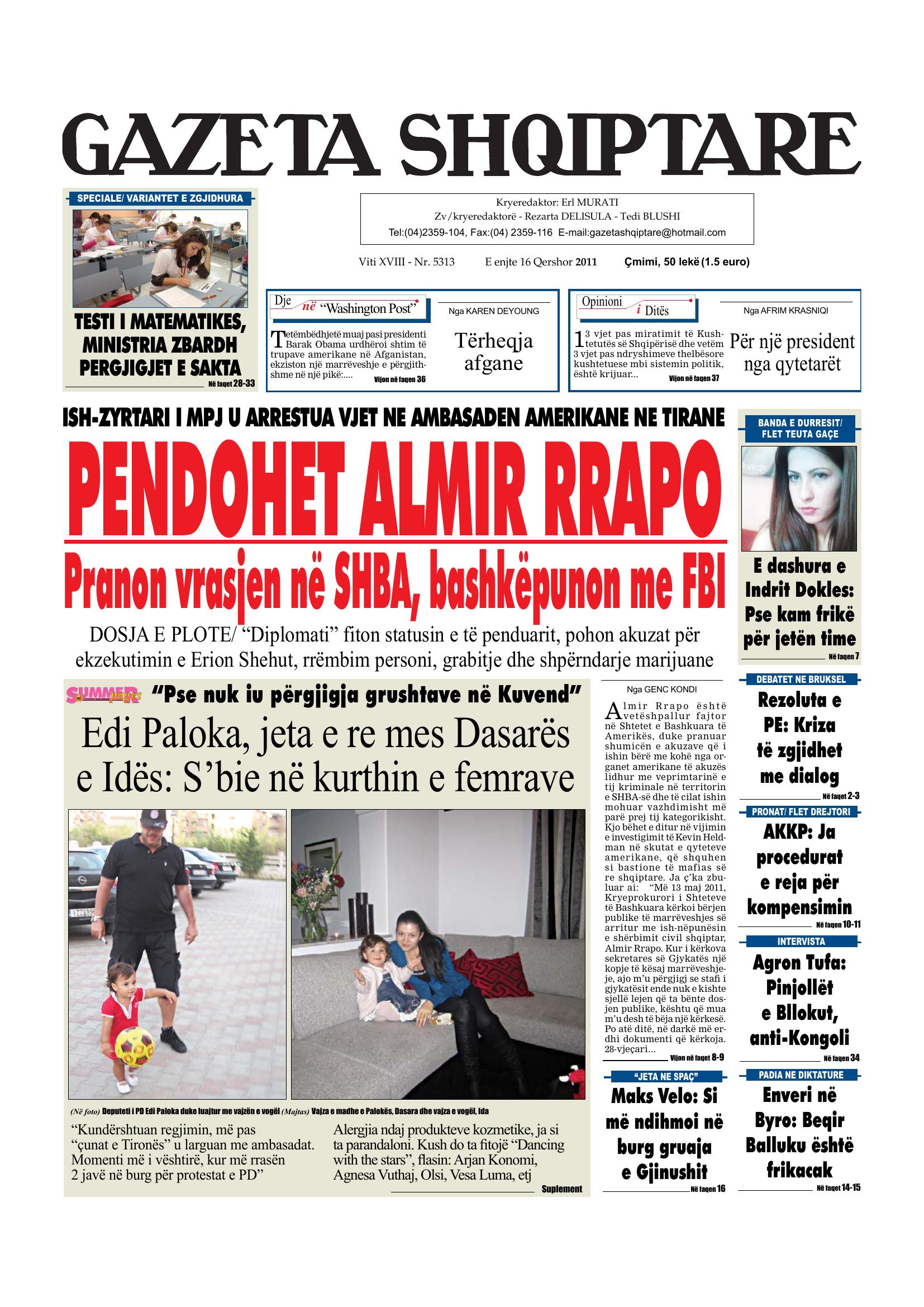 Gazeta Shqiptare 2011-06-16