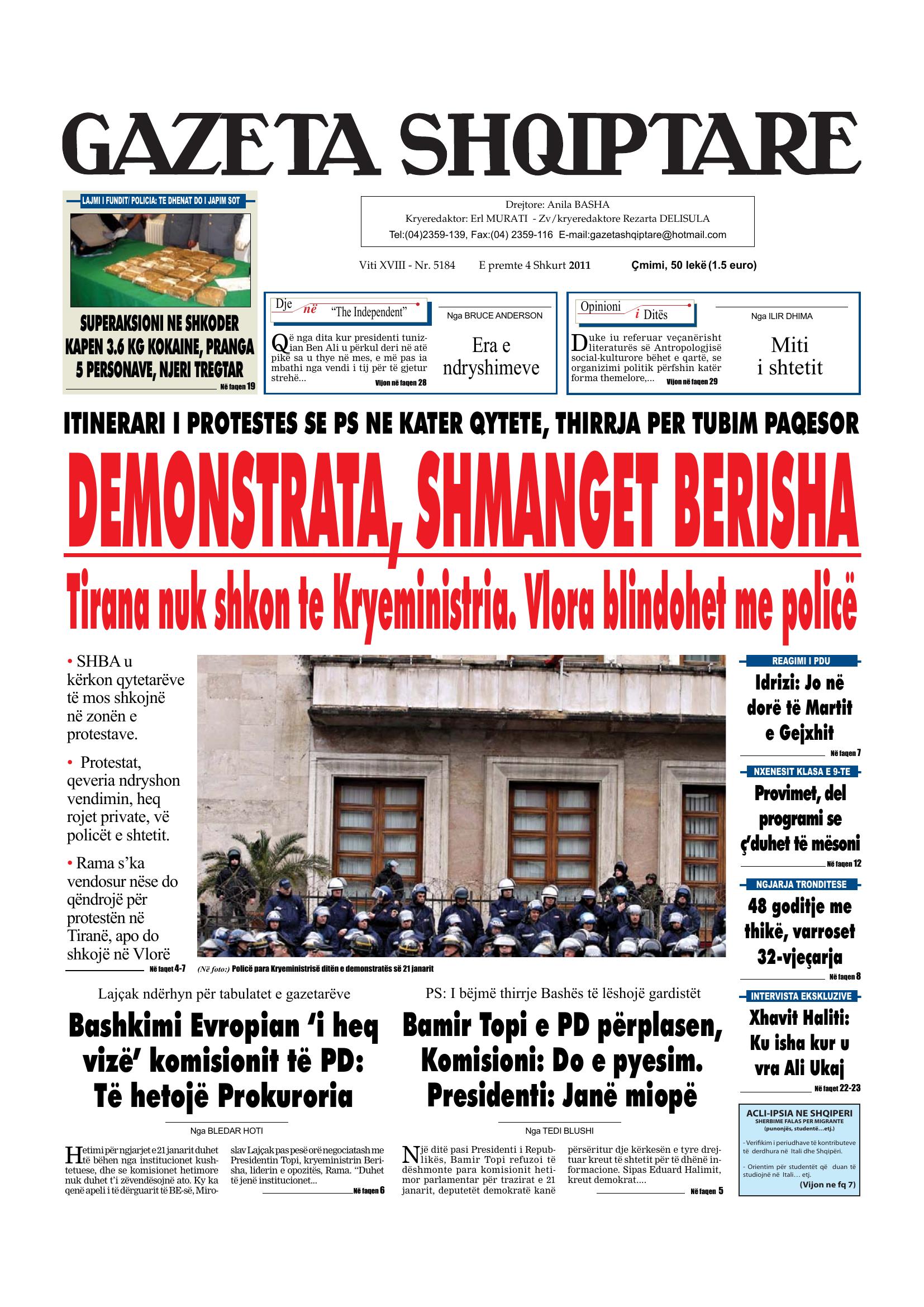 Gazeta Shqiptare 2011-02-04