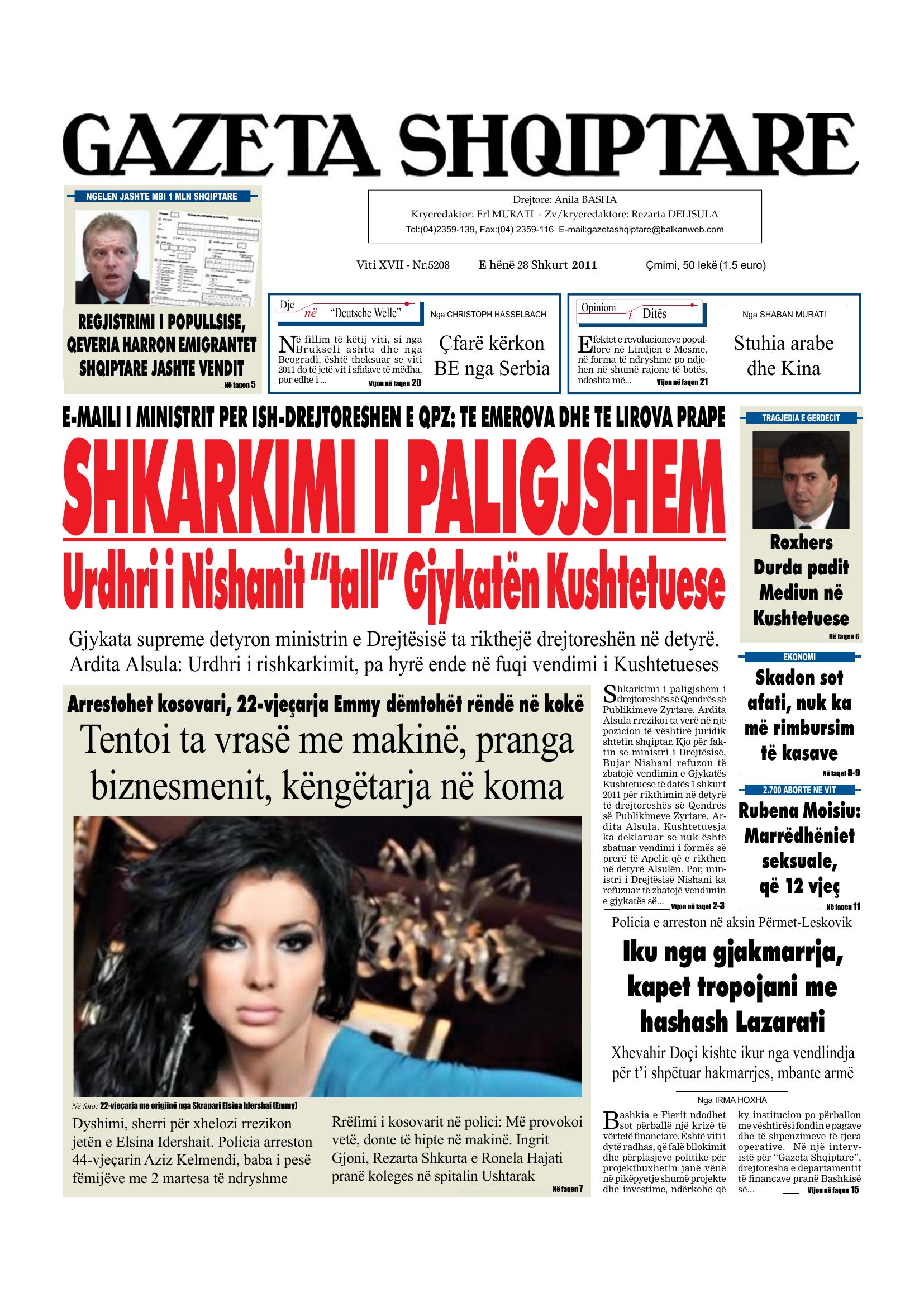 Gazeta Shqiptare 2011-02-28
