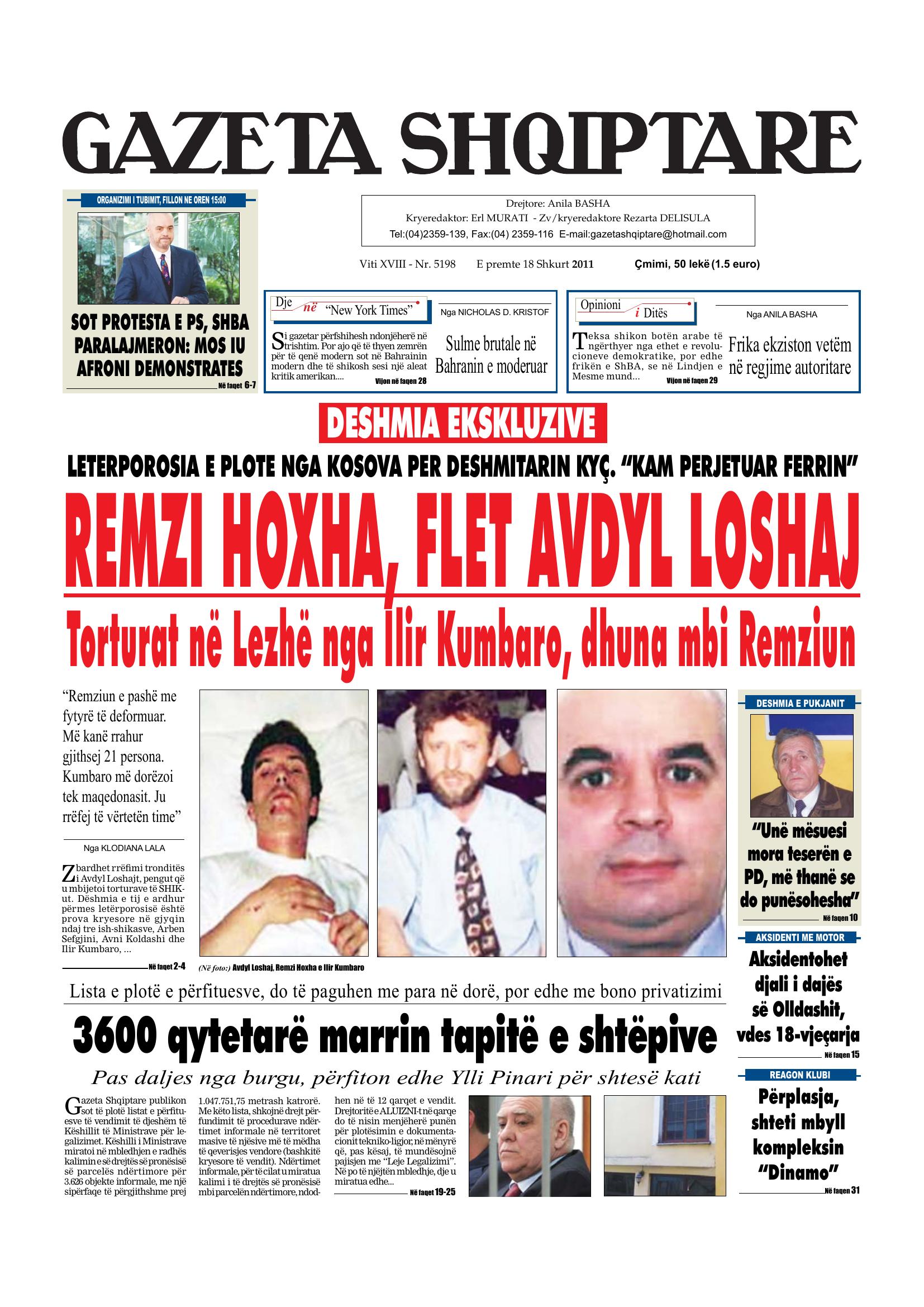 Gazeta Shqiptare 2011-02-18