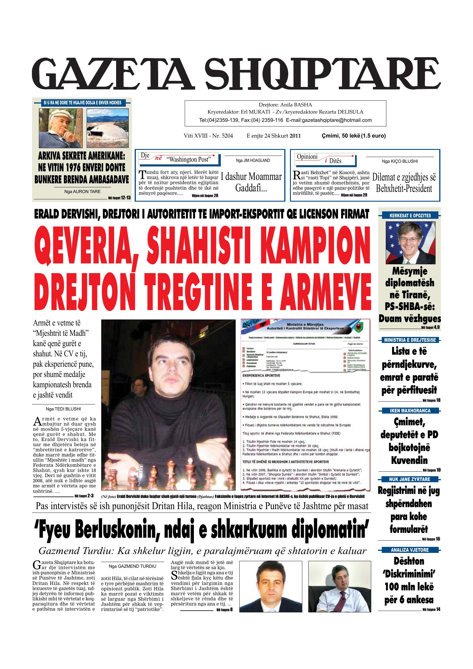 Gazeta Shqiptare 2011-02-24