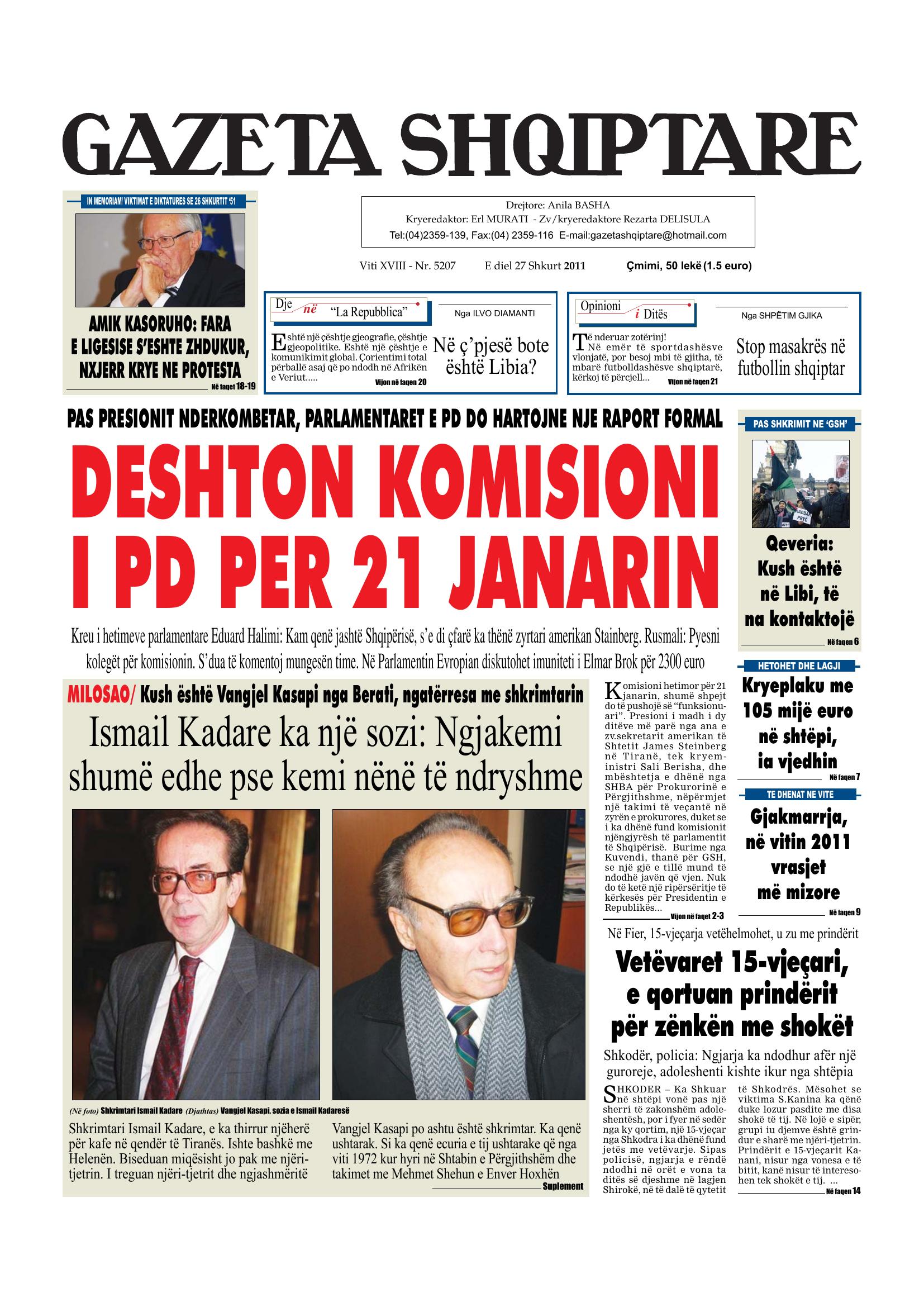 Gazeta Shqiptare 2011-02-27