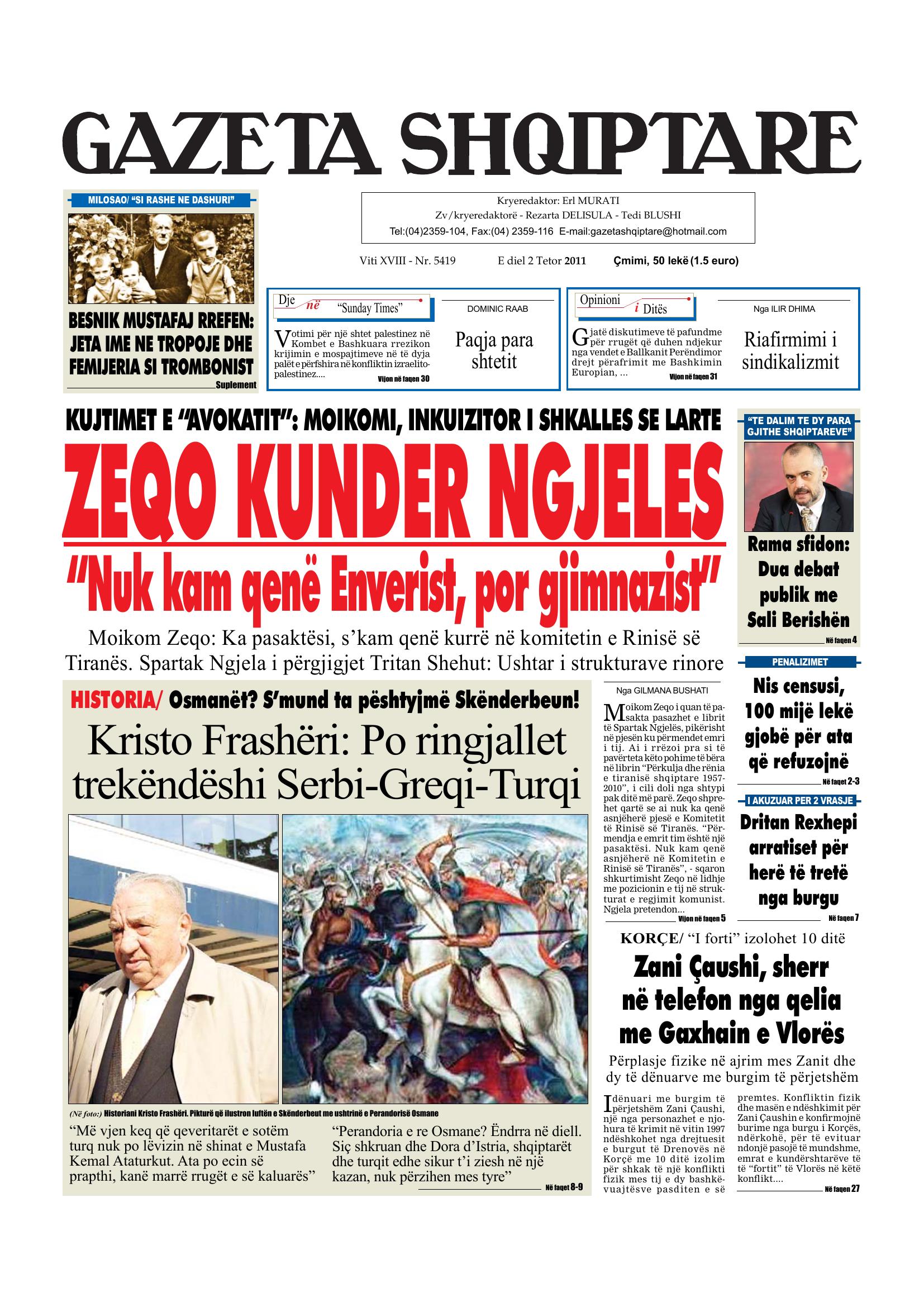 Gazeta Shqiptare 2011-10-02