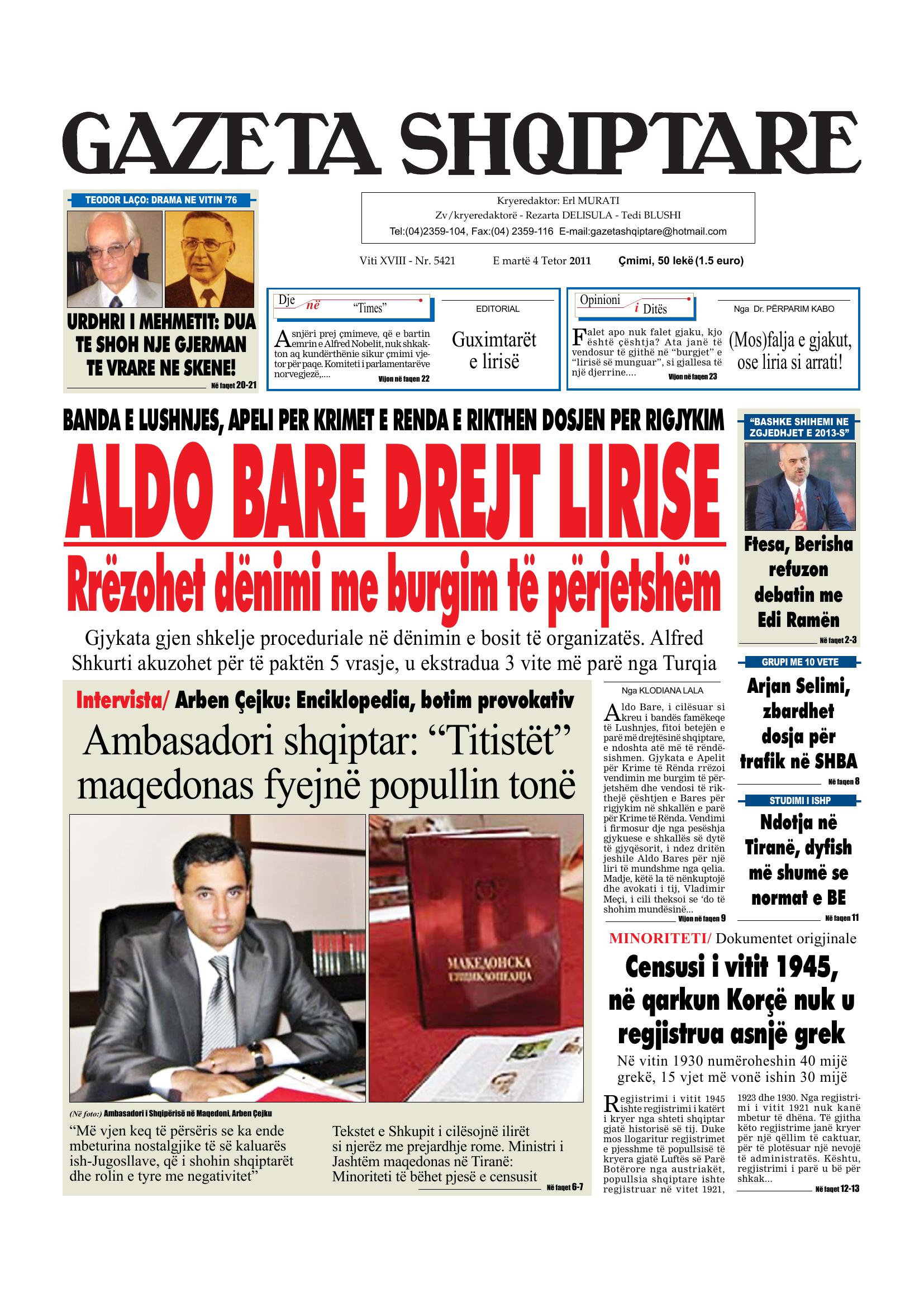 Gazeta Shqiptare 2011-10-04