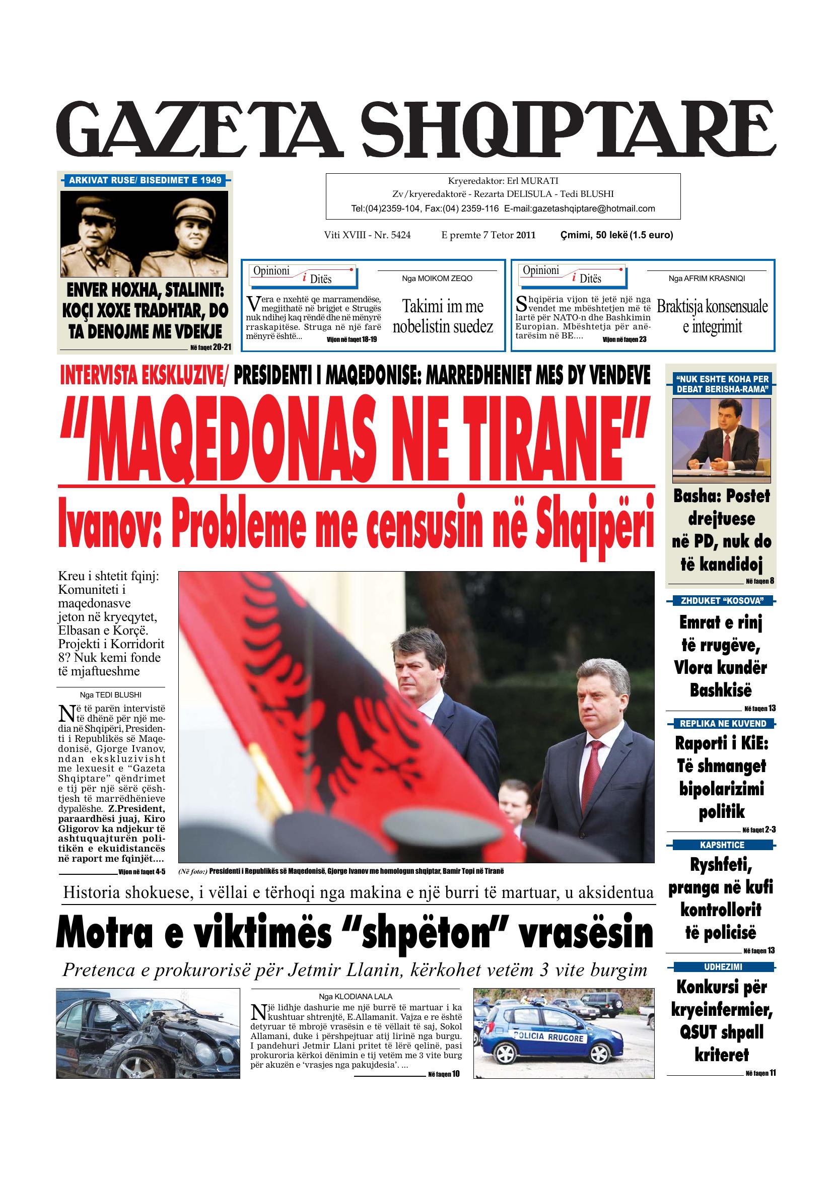 Gazeta Shqiptare 2011-10-07