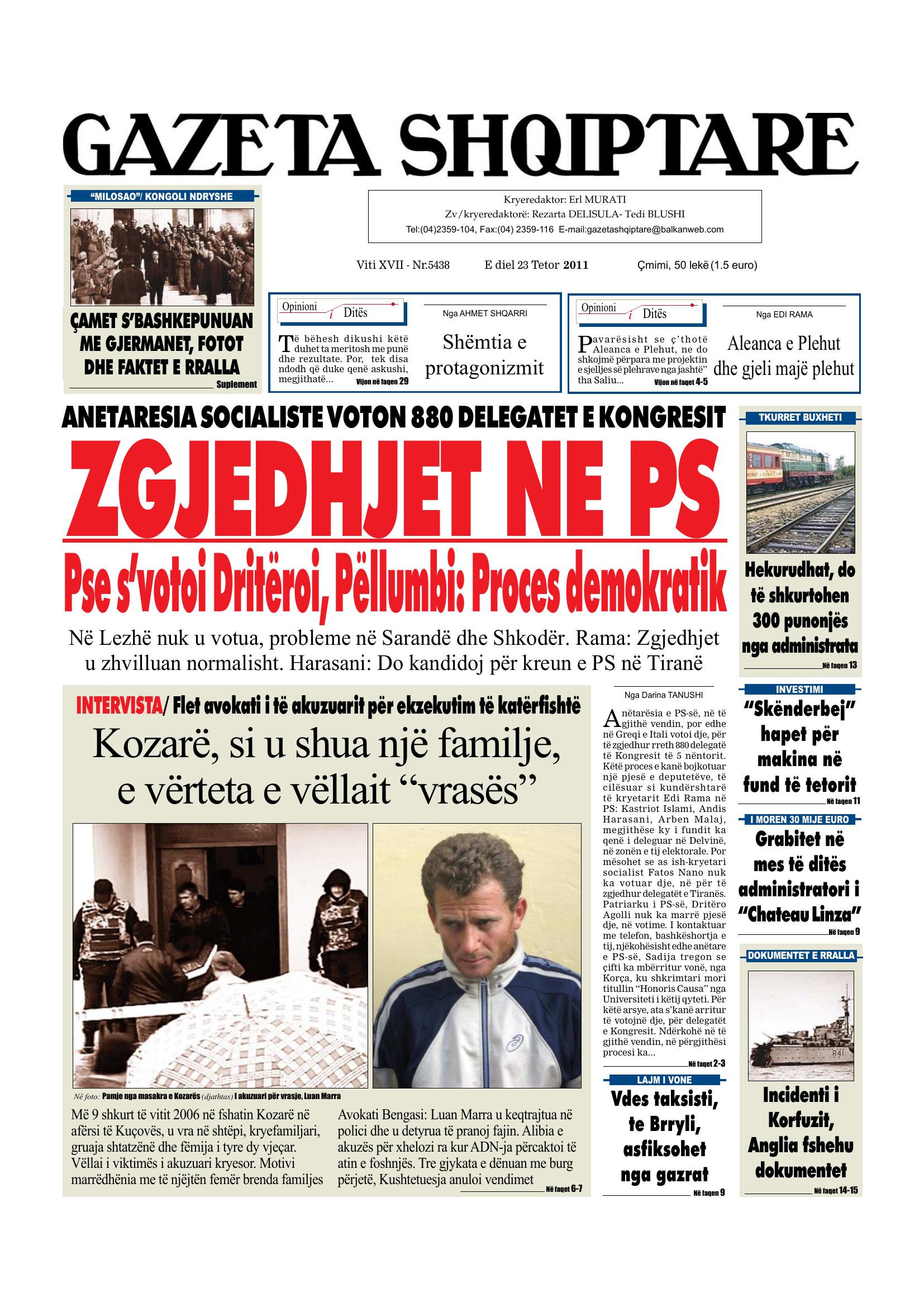 Gazeta Shqiptare 2011-10-23