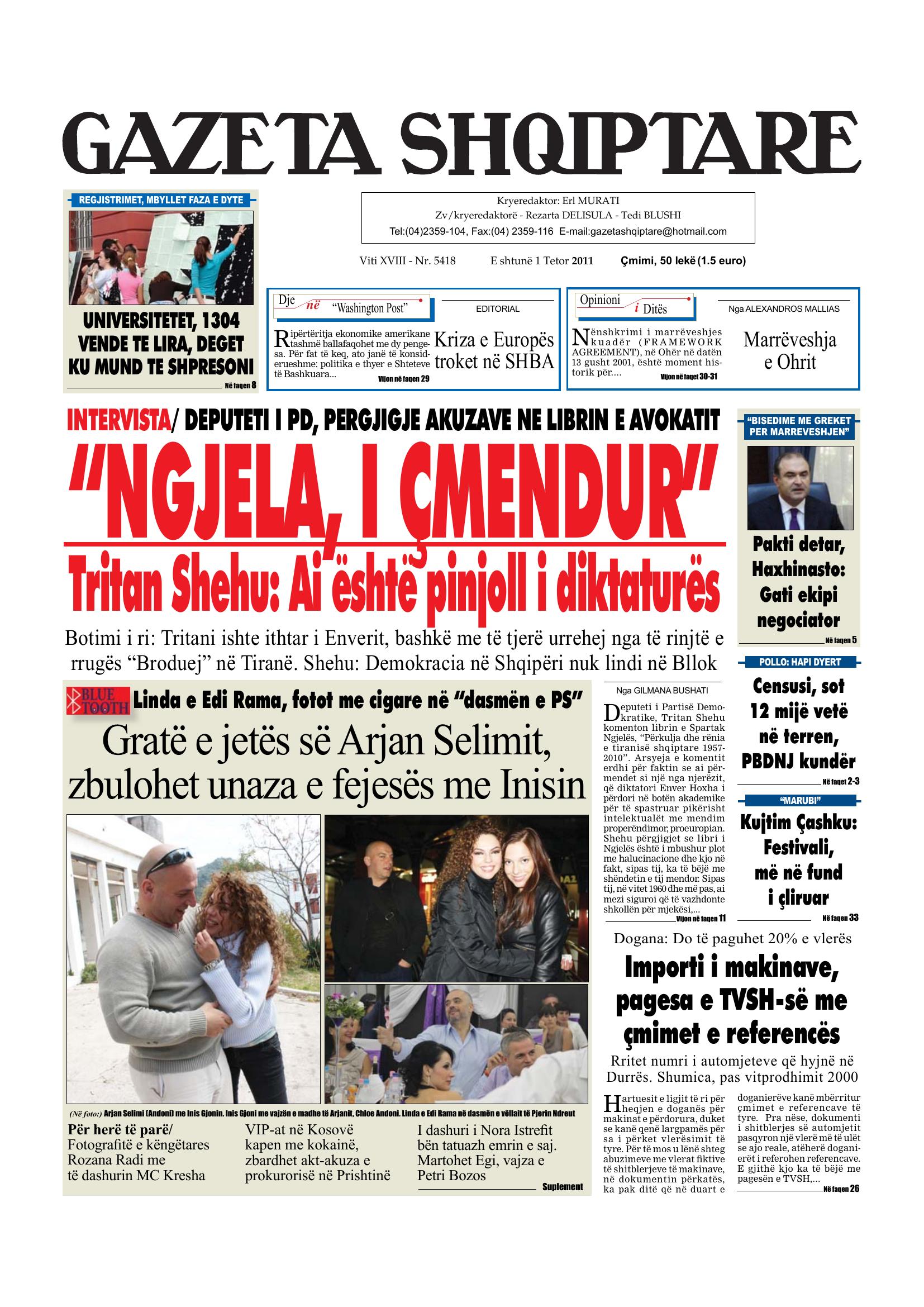 Gazeta Shqiptare 2011-10-01