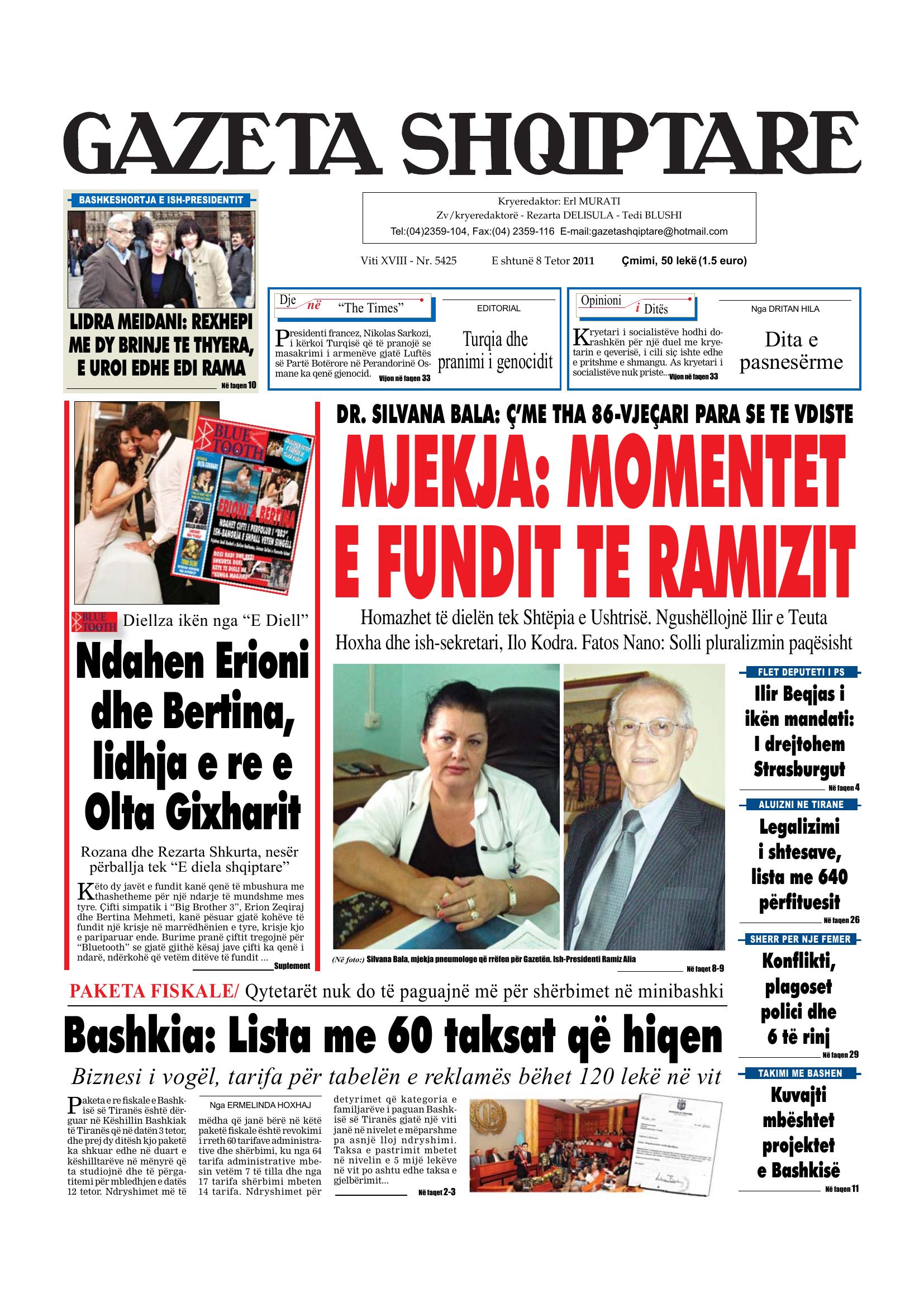 Gazeta Shqiptare 2011-10-08