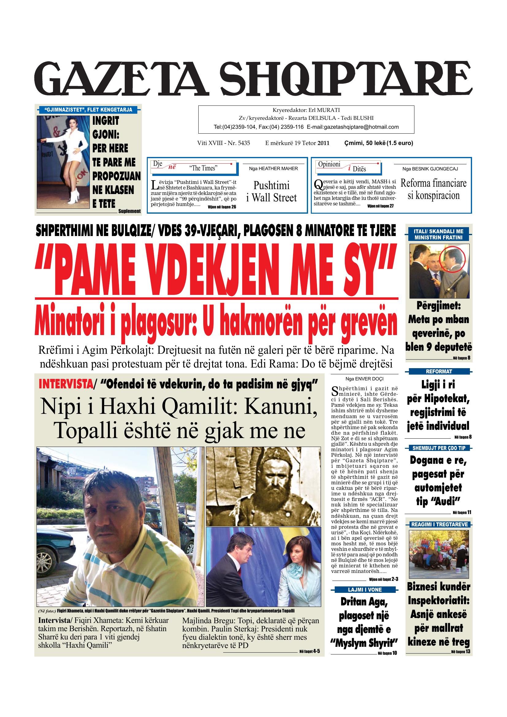 Gazeta Shqiptare 2011-10-19