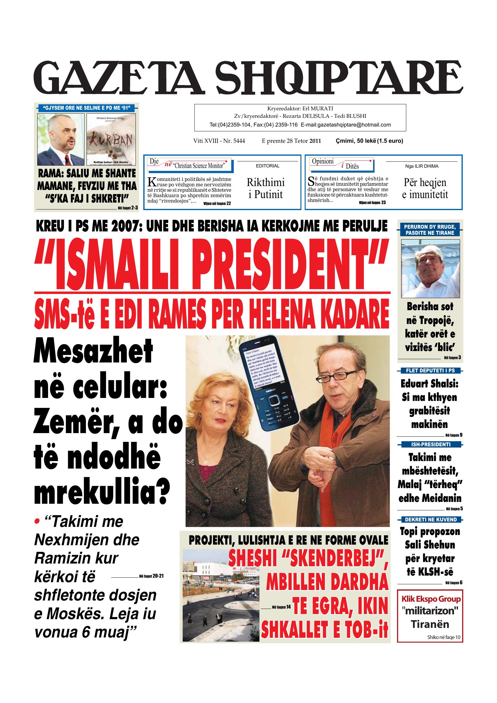 Gazeta Shqiptare 2011-10-28