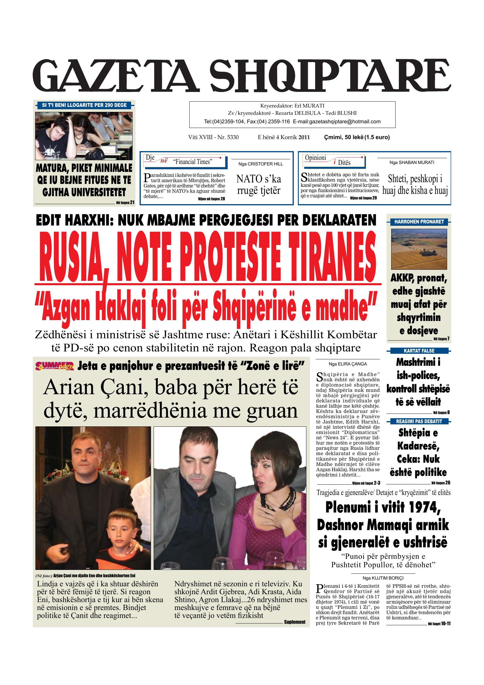 Gazeta Shqiptare 2011-07-04