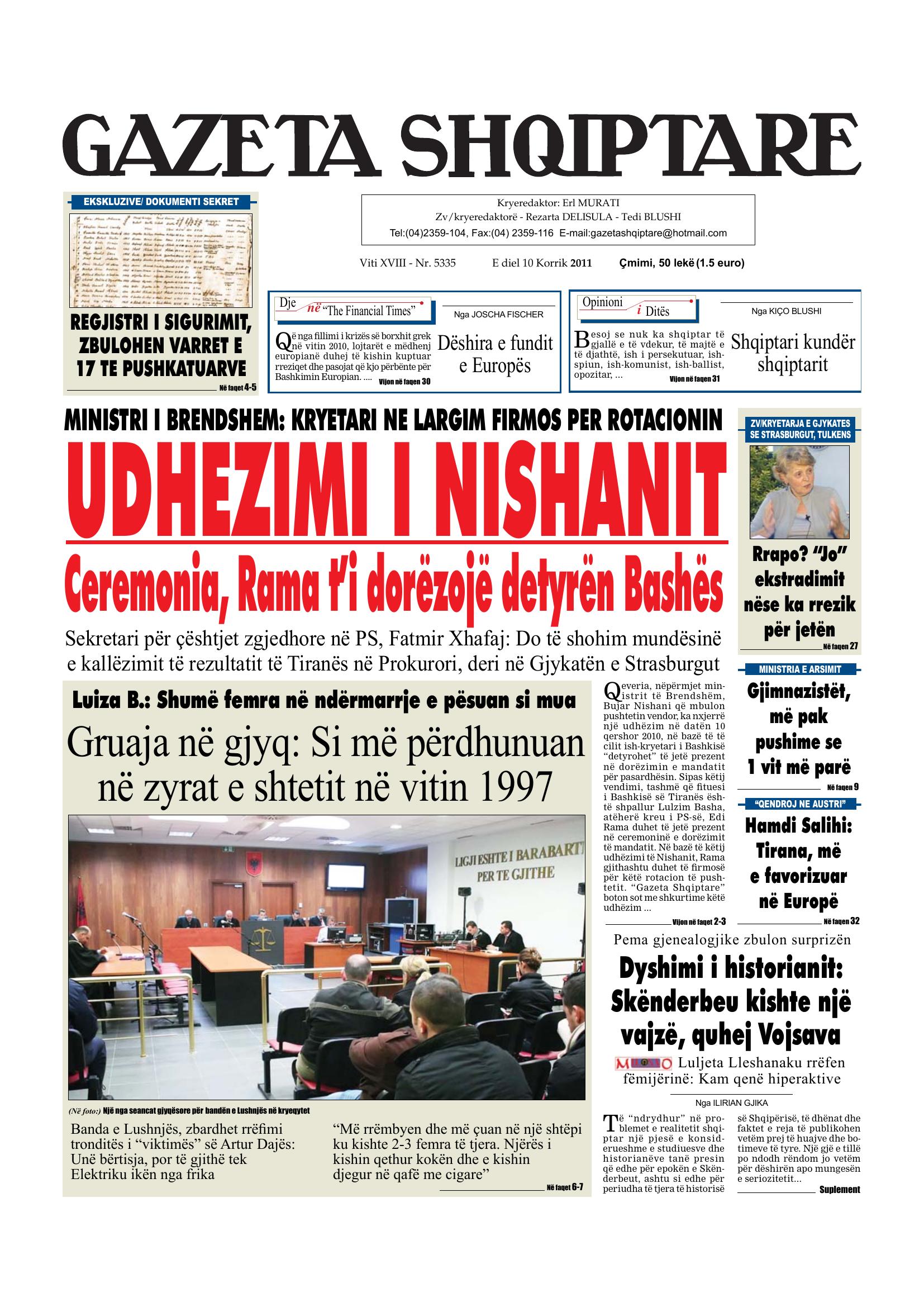 Gazeta Shqiptare 2011-07-10