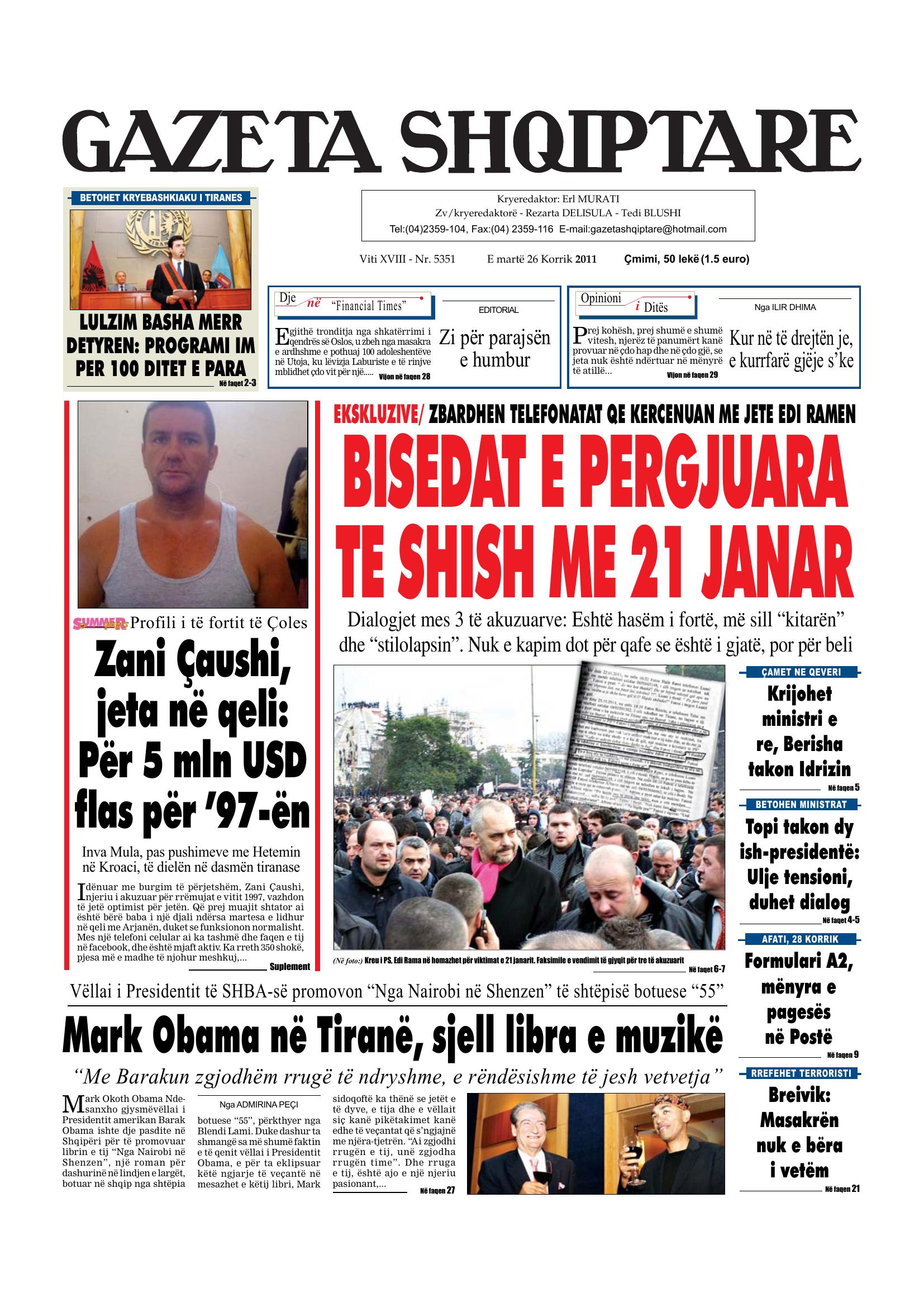Gazeta Shqiptare 2011-07-26