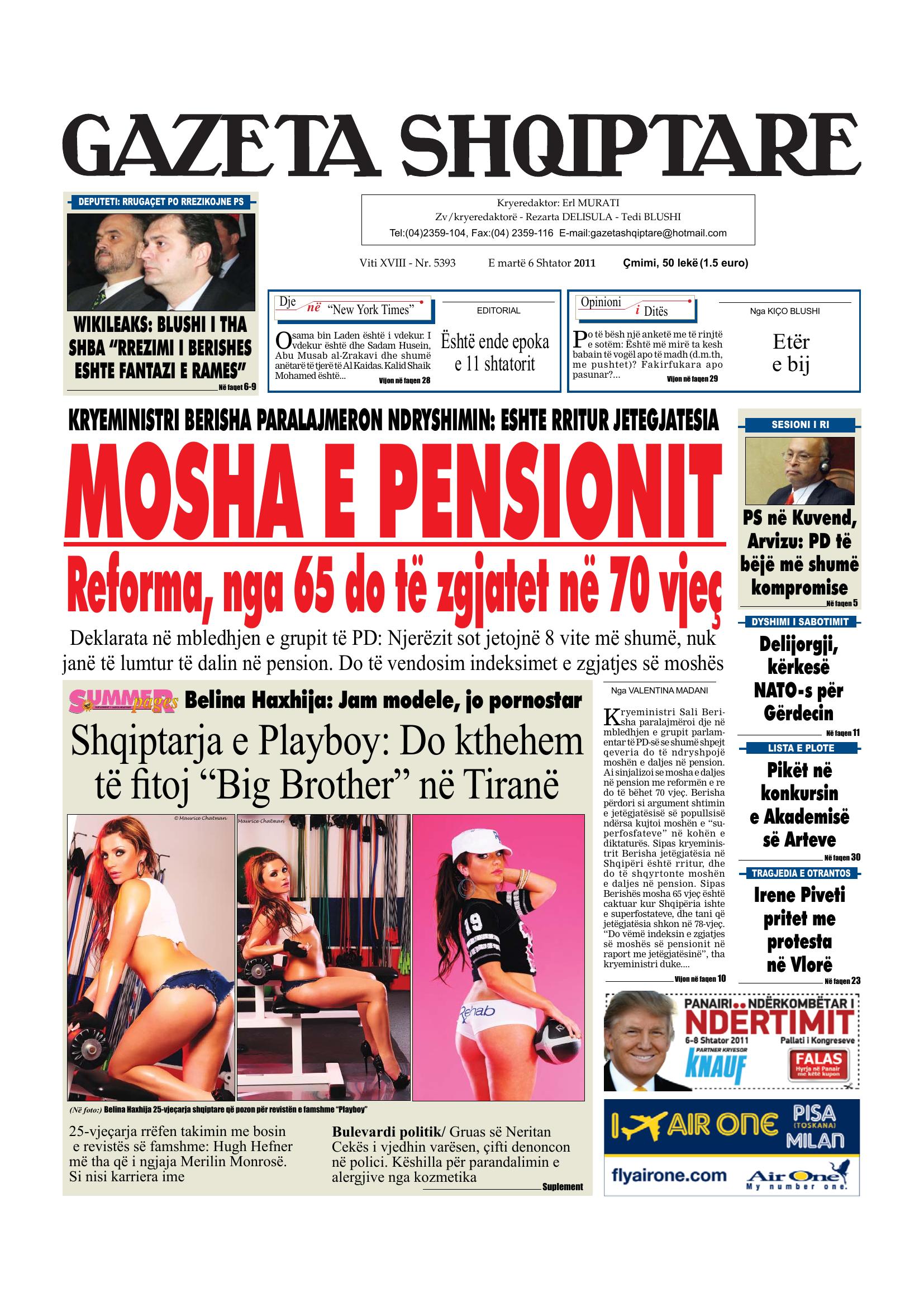 Gazeta Shqiptare 2011-09-06