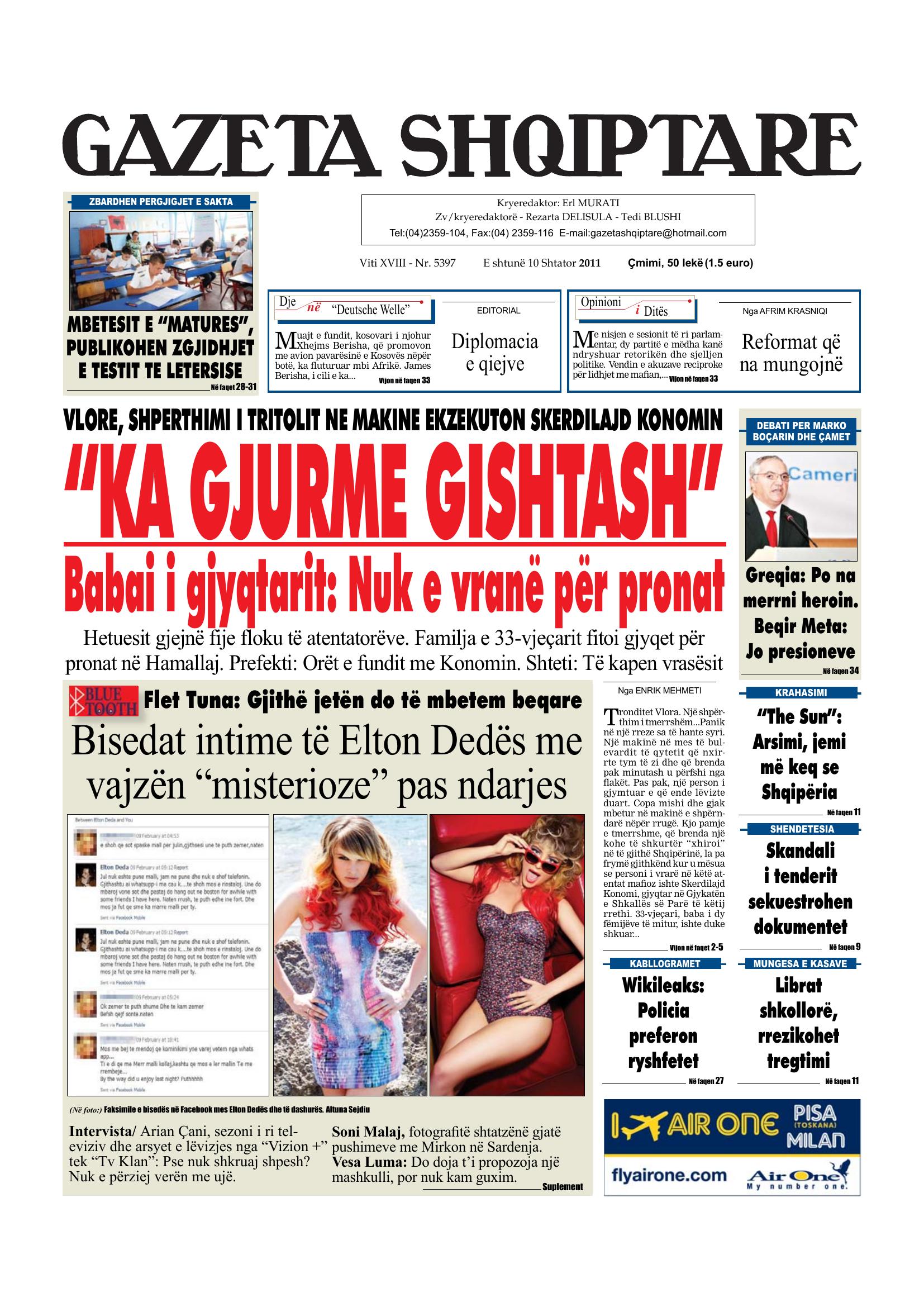 Gazeta Shqiptare 2011-09-10