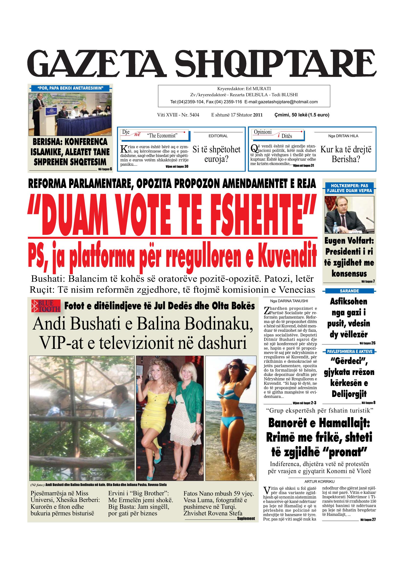Gazeta Shqiptare 2011-09-17
