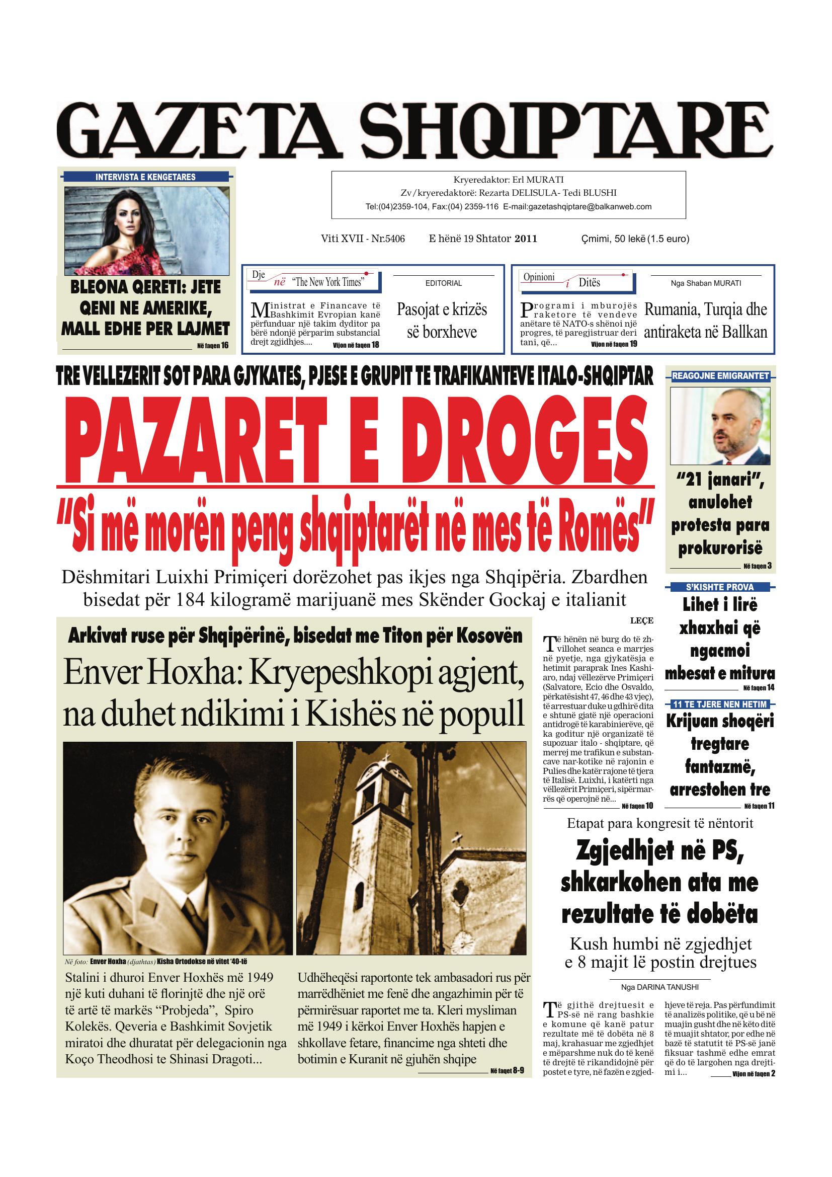 Gazeta Shqiptare 2011-09-19