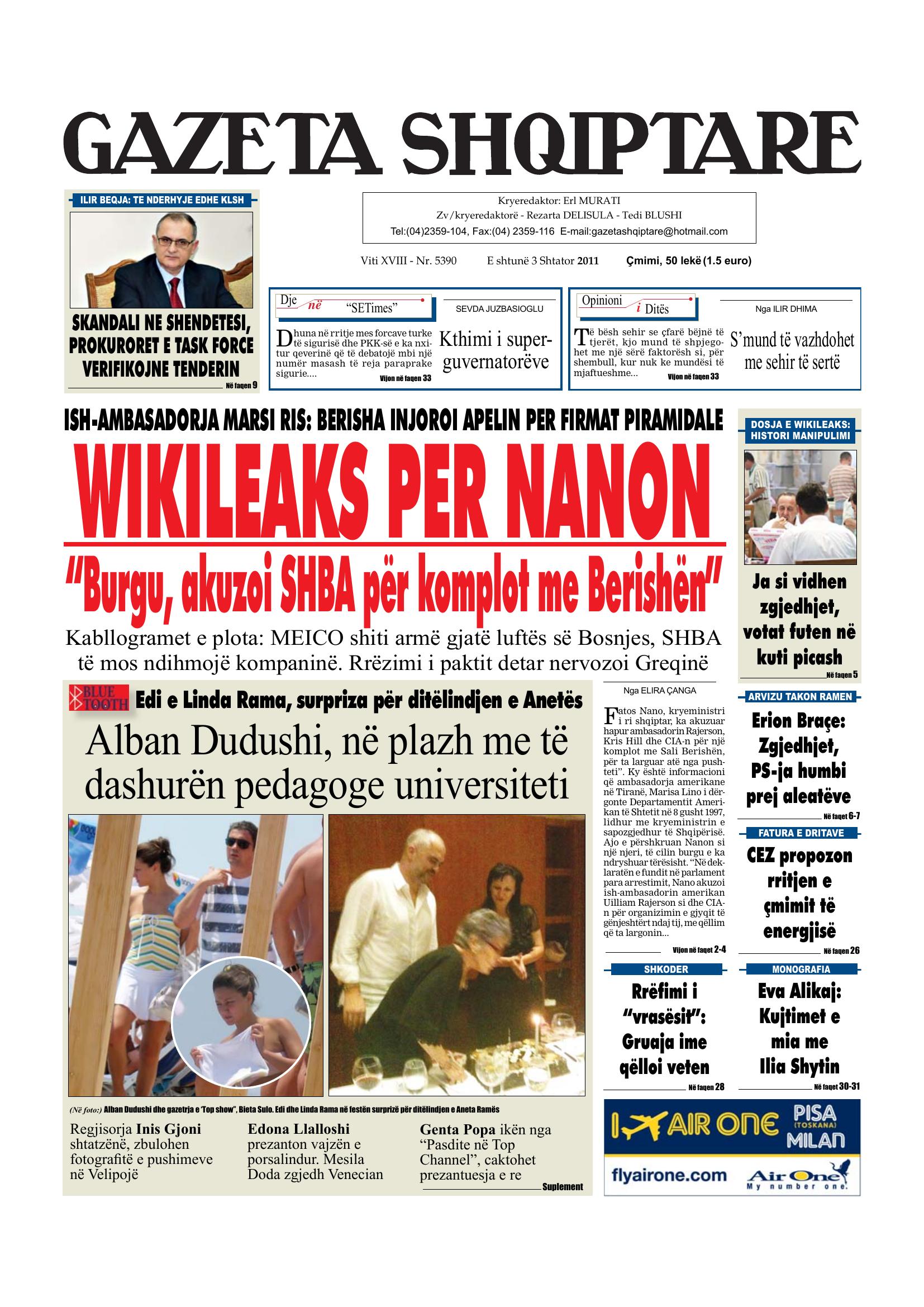 Gazeta Shqiptare 2011-09-03