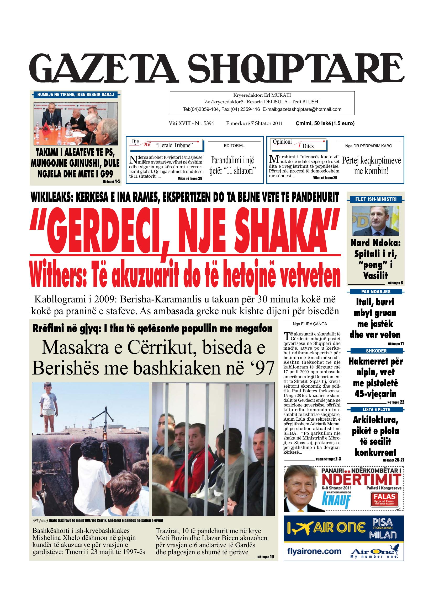 Gazeta Shqiptare 2011-09-07