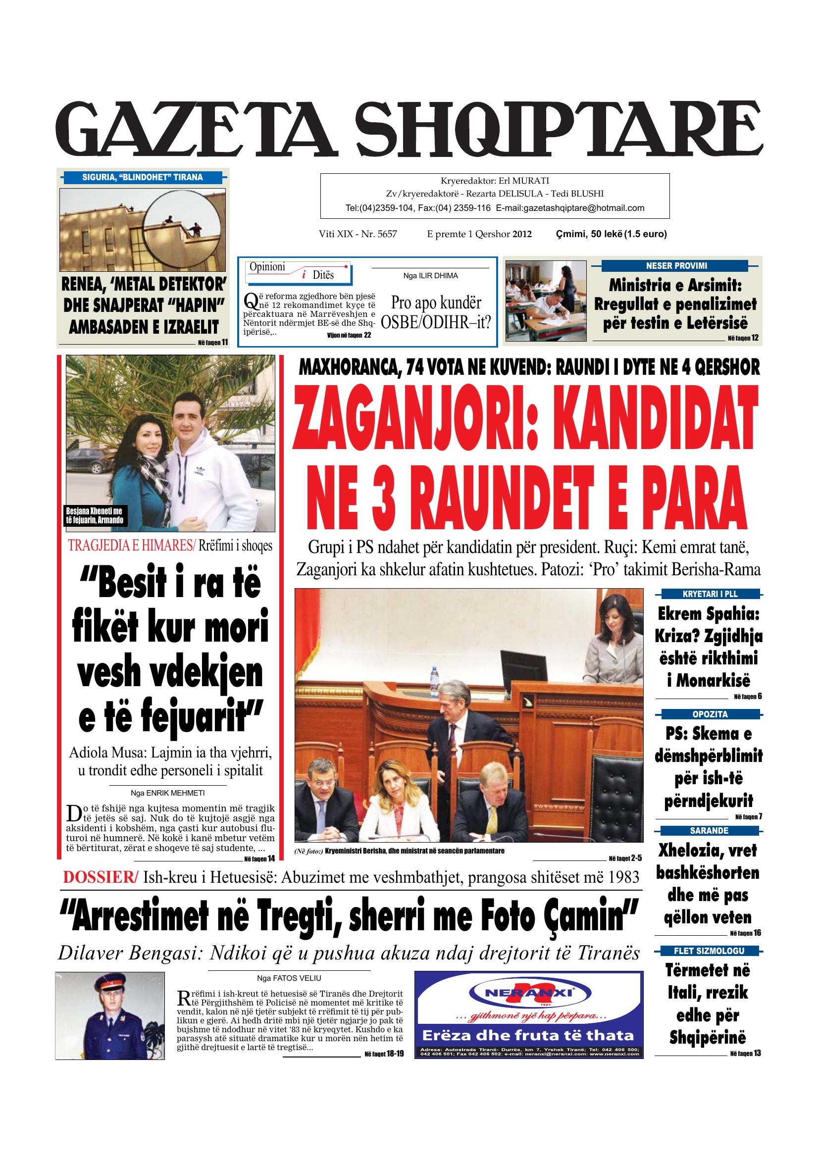 Gazeta Shqiptare 2012-06-01