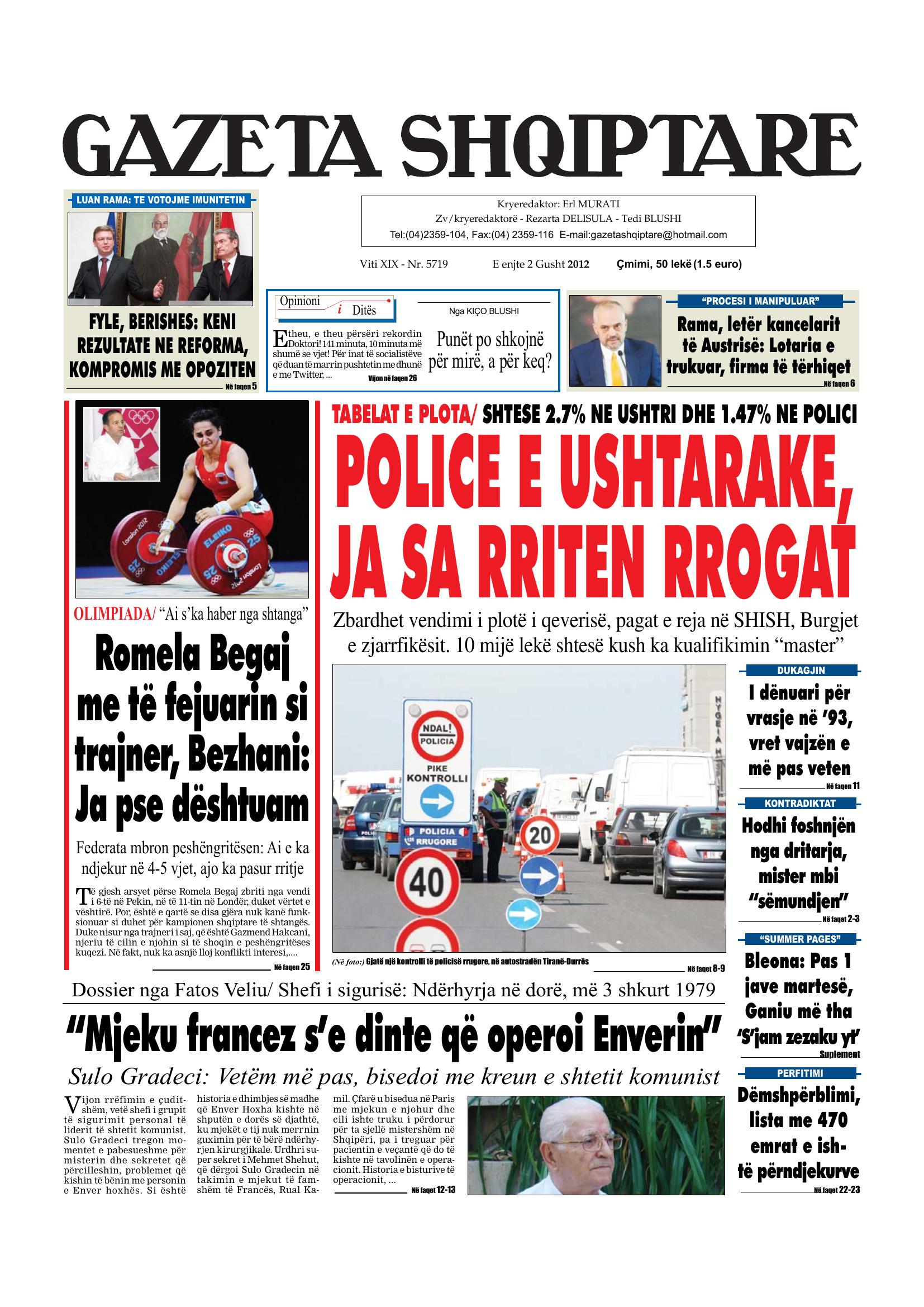 Gazeta Shqiptare 2012-08-02