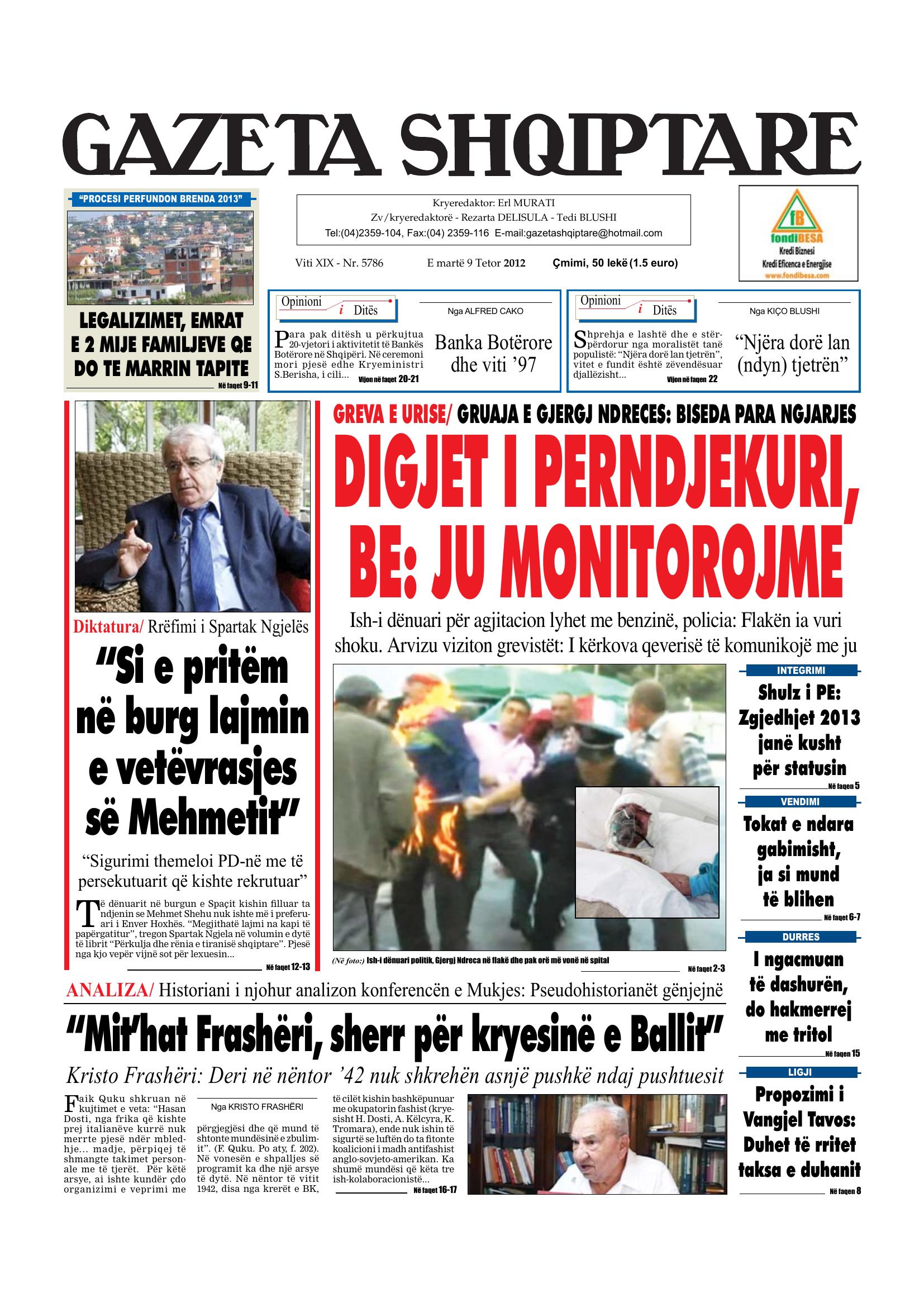 Gazeta Shqiptare 2012-10-09