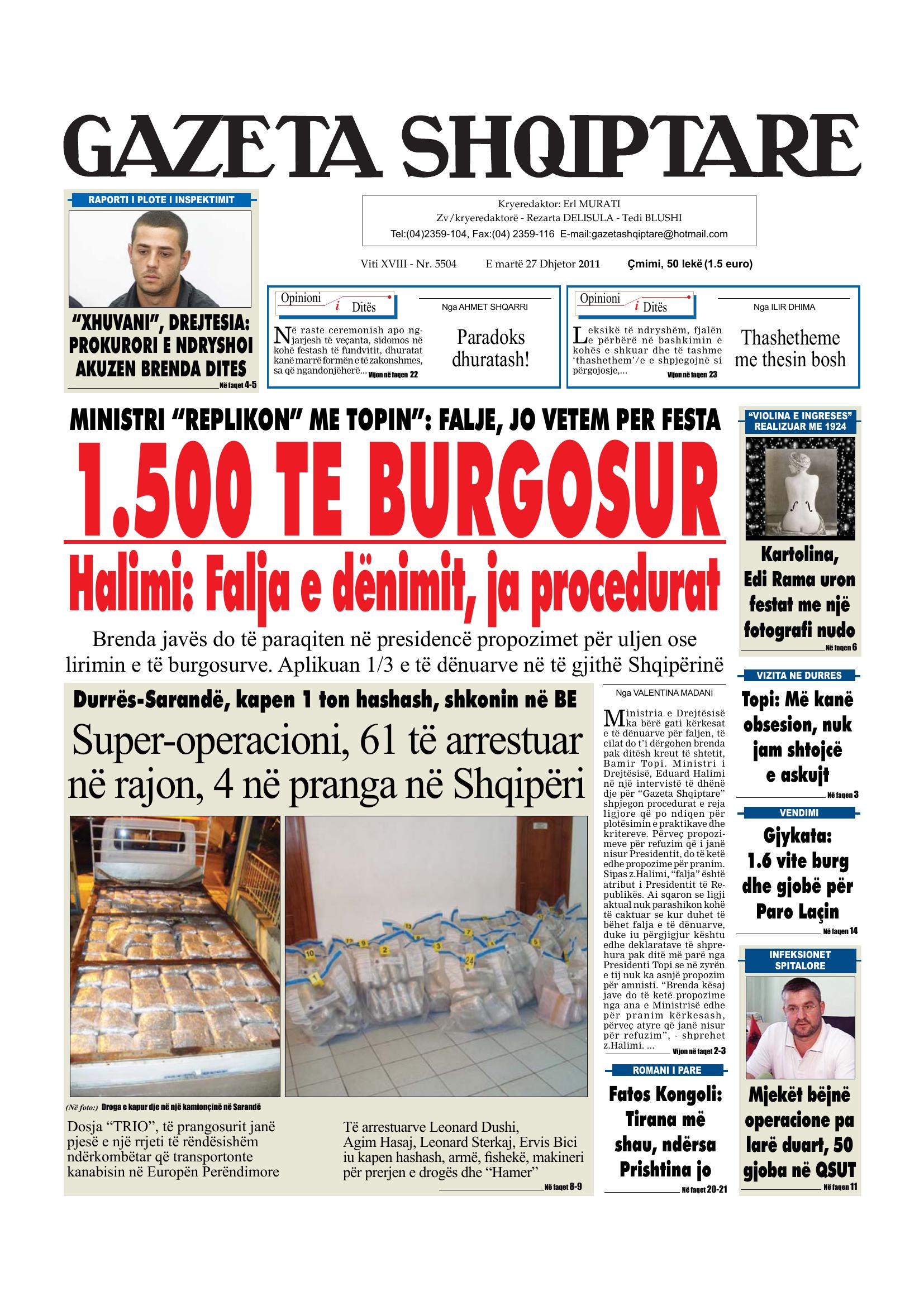 Gazeta Shqiptare 2011-12-27