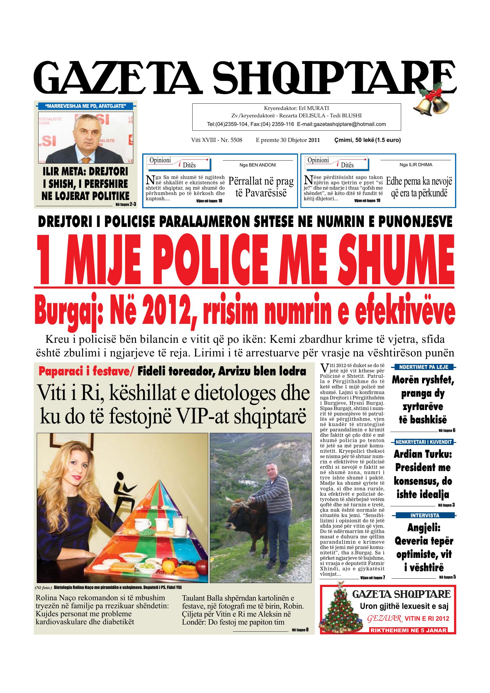 Gazeta Shqiptare 2011-12-30