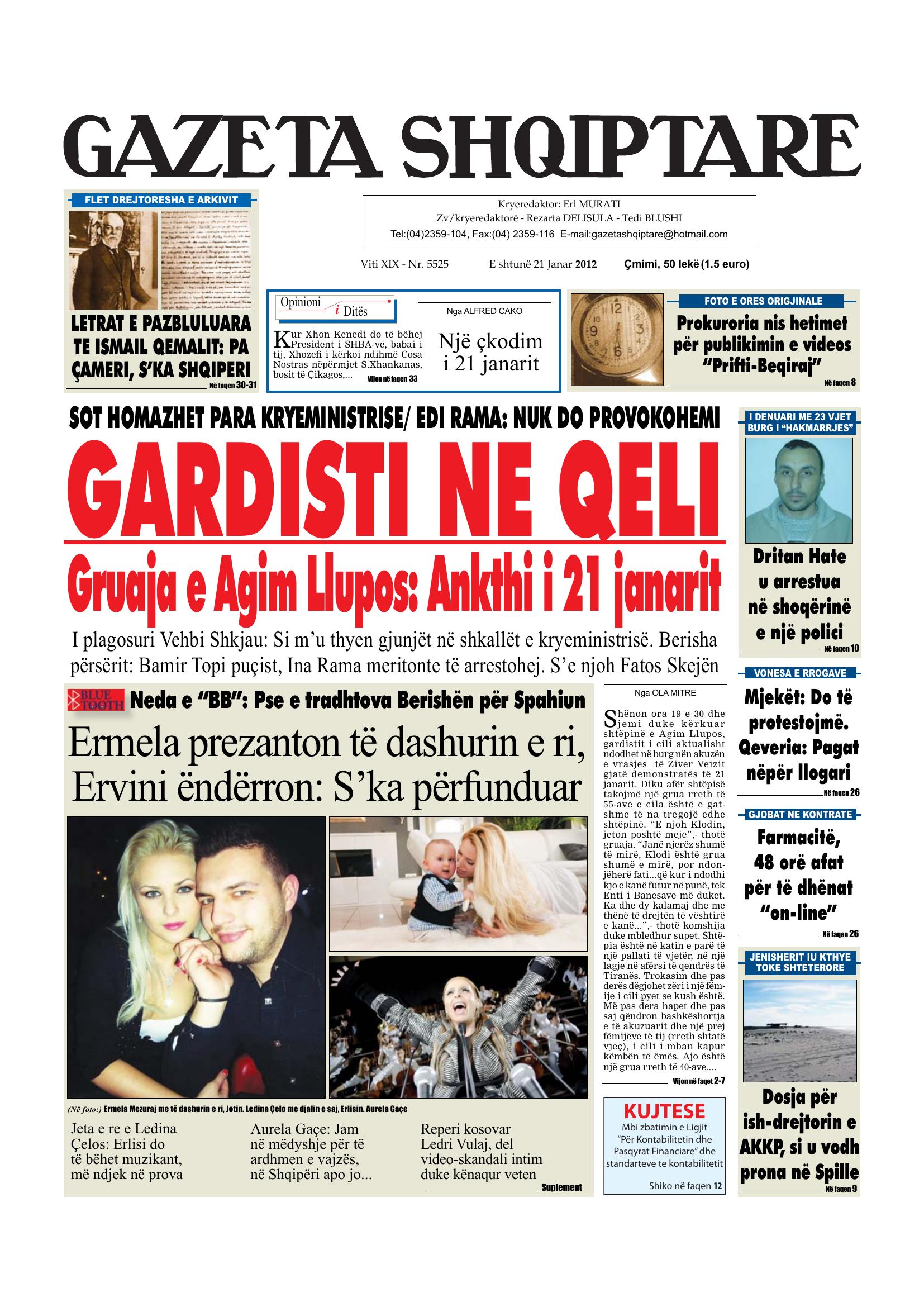Gazeta Shqiptare 2012-01-21