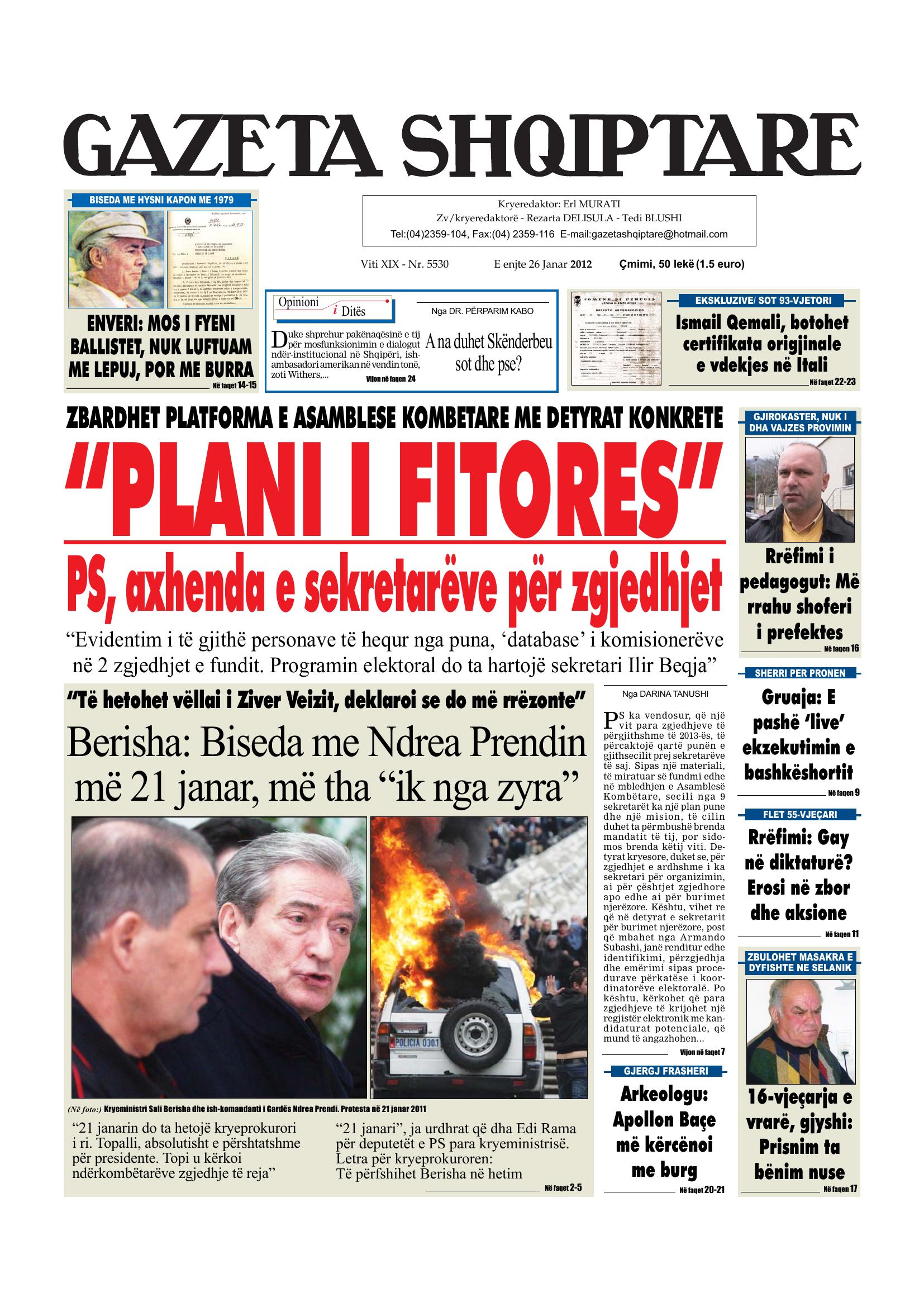 Gazeta Shqiptare 2012-01-26