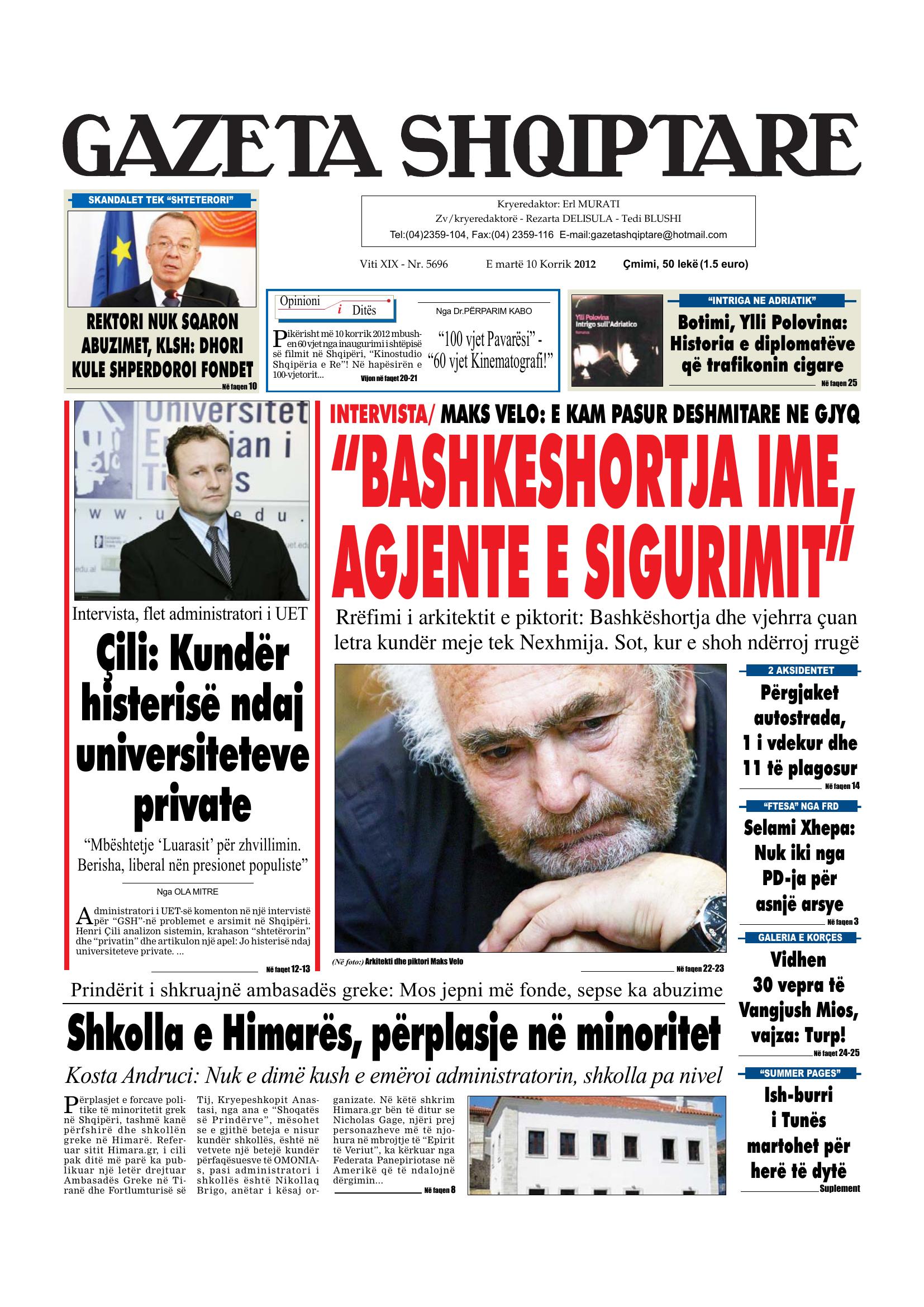 Gazeta Shqiptare 2012-07-10