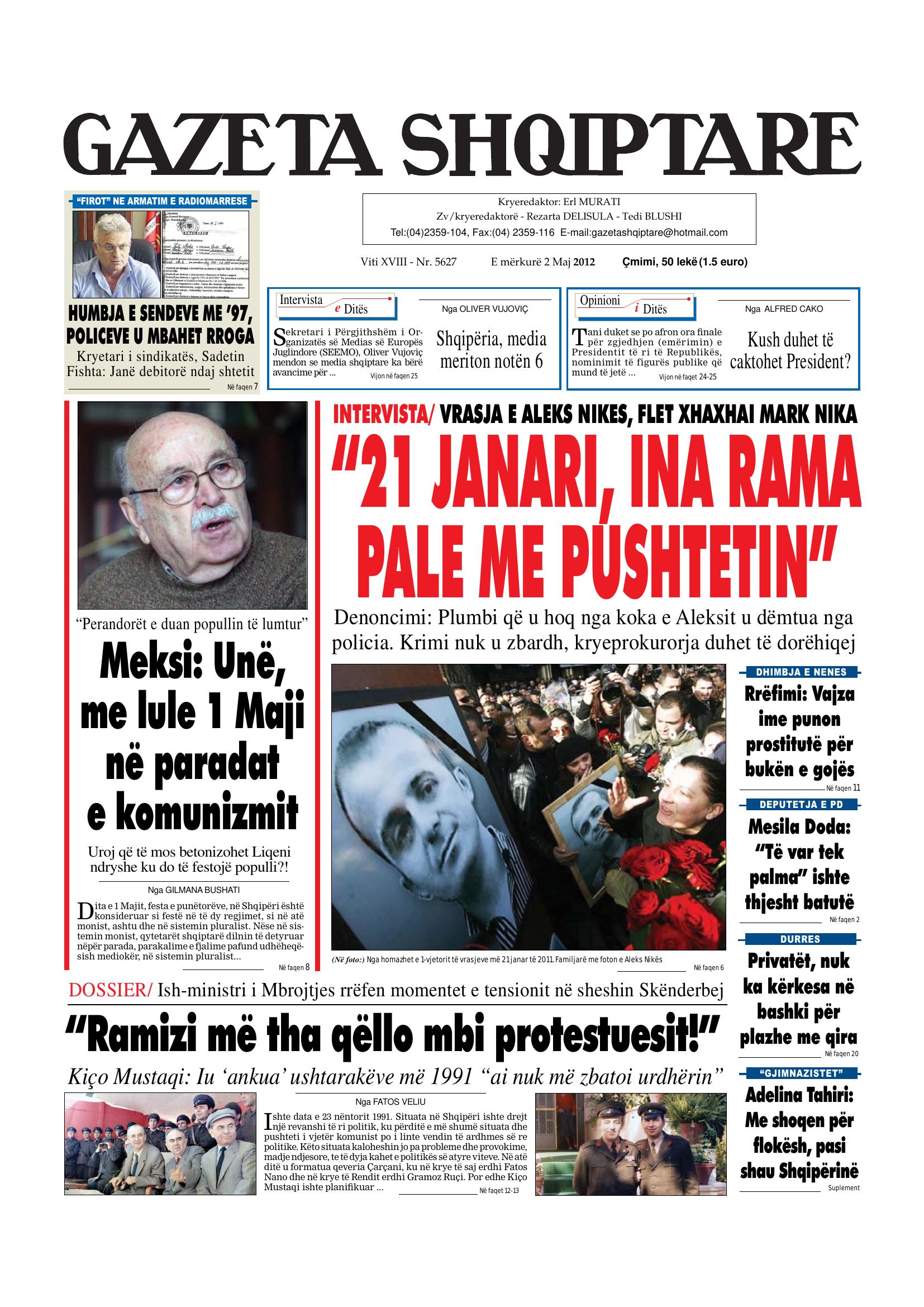 Gazeta Shqiptare 2012-05-02