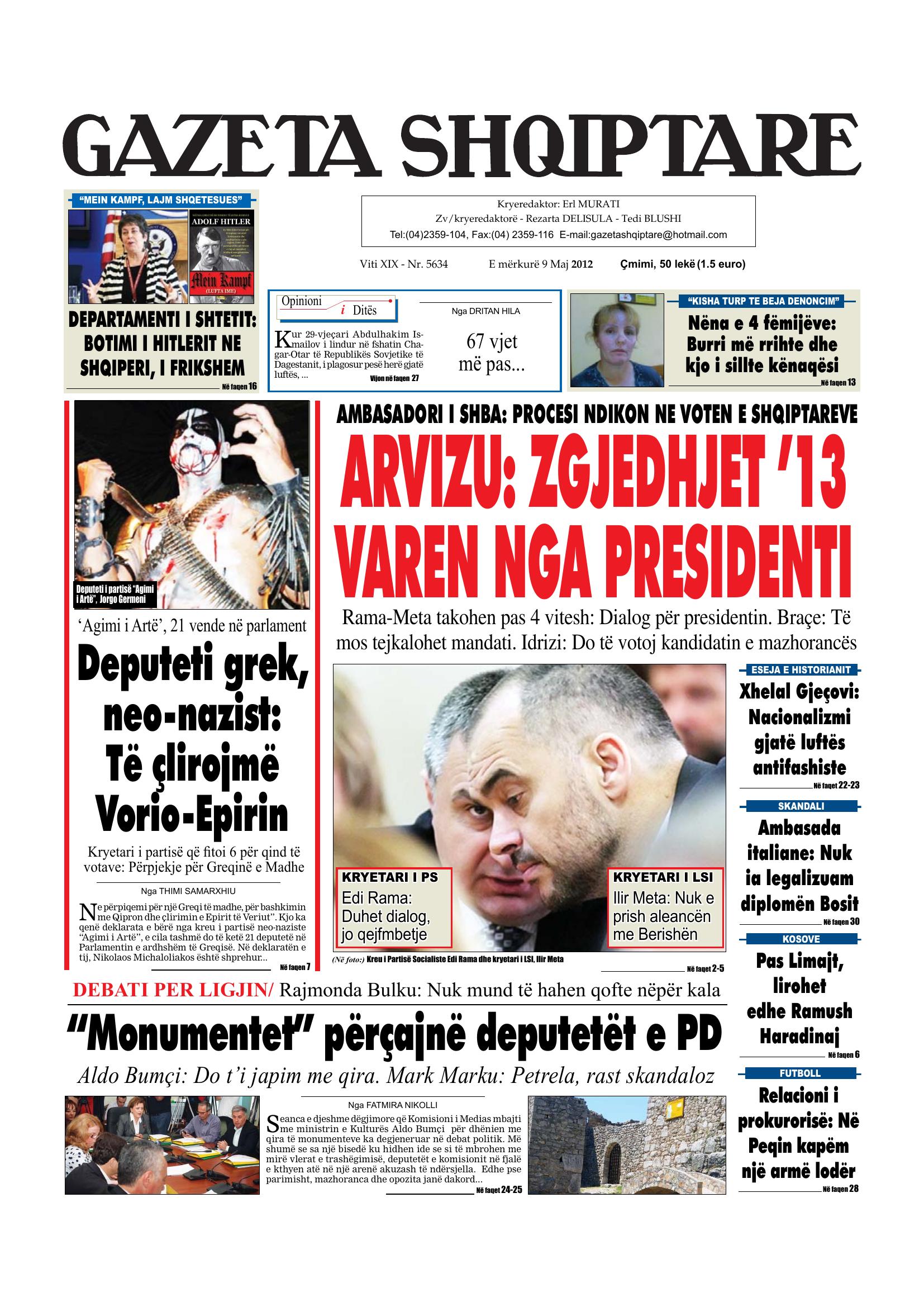 Gazeta Shqiptare 2012-05-09