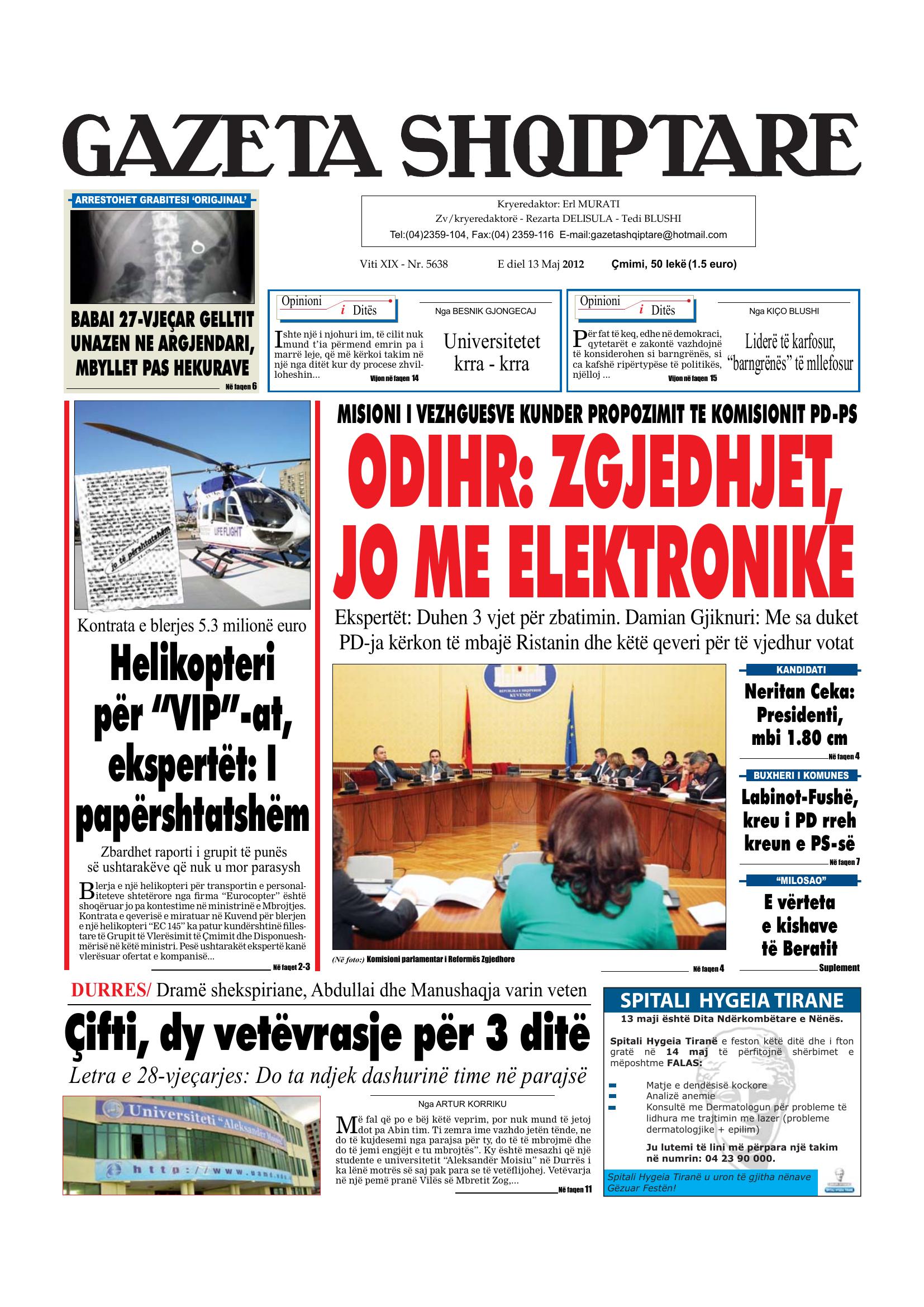 Gazeta Shqiptare 2012-05-13