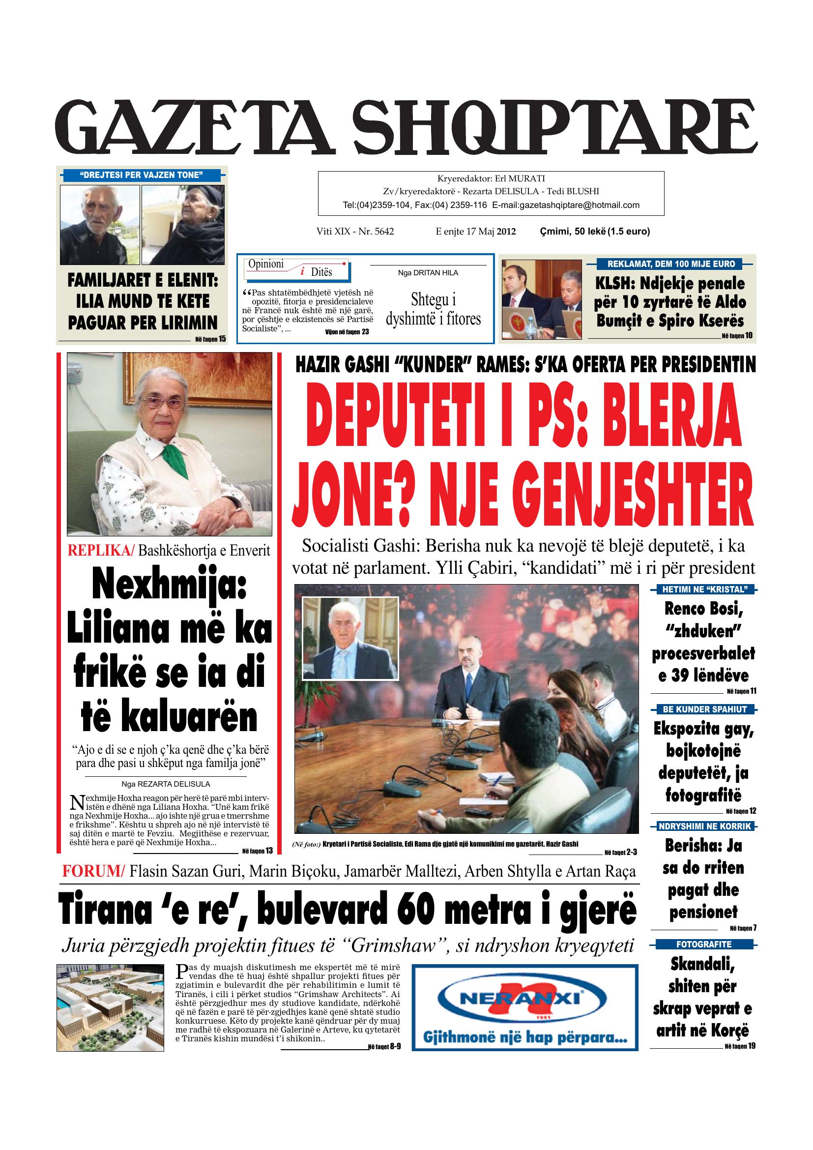 Gazeta Shqiptare 2012-05-17