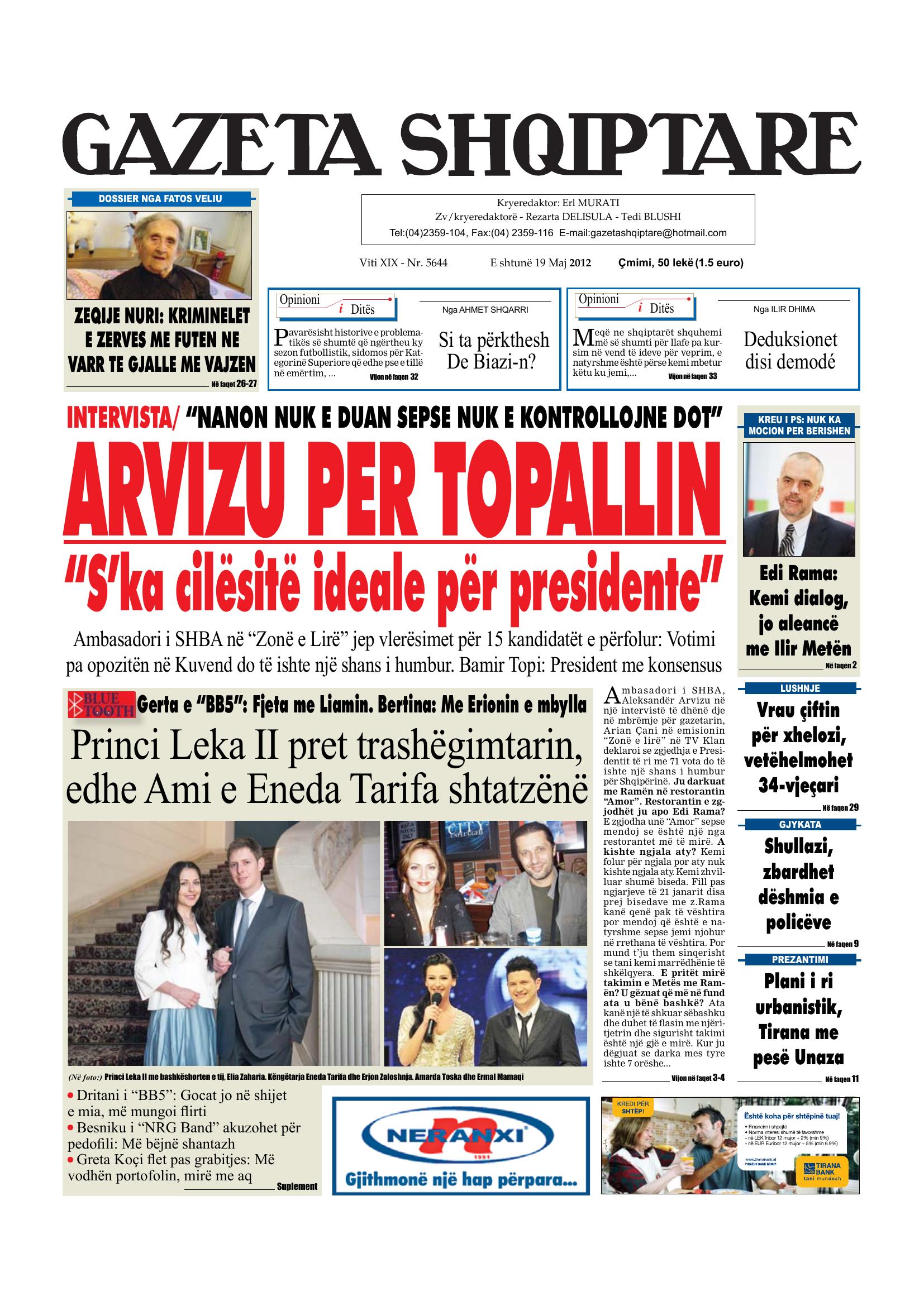 Gazeta Shqiptare 2012-05-19