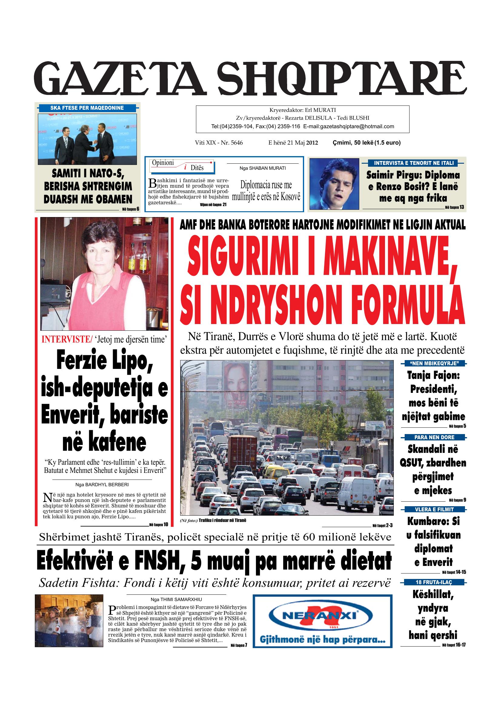 Gazeta Shqiptare 2012-05-21