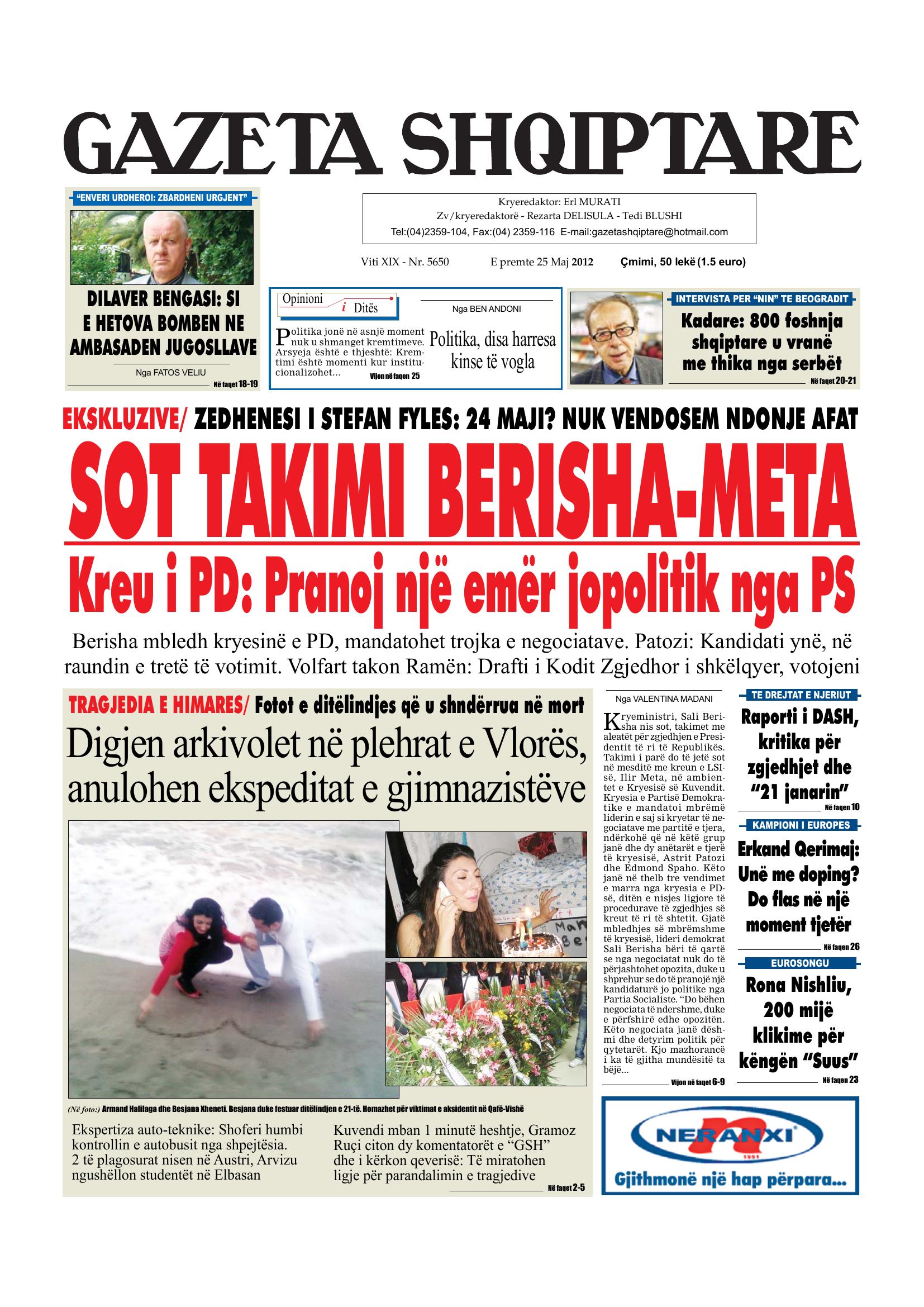 Gazeta Shqiptare 2012-05-25