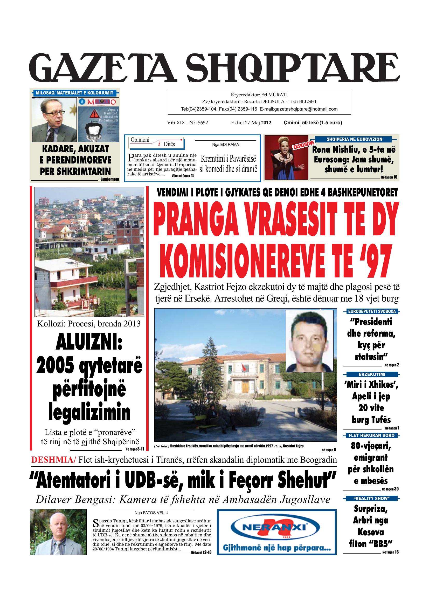 Gazeta Shqiptare 2012-05-27