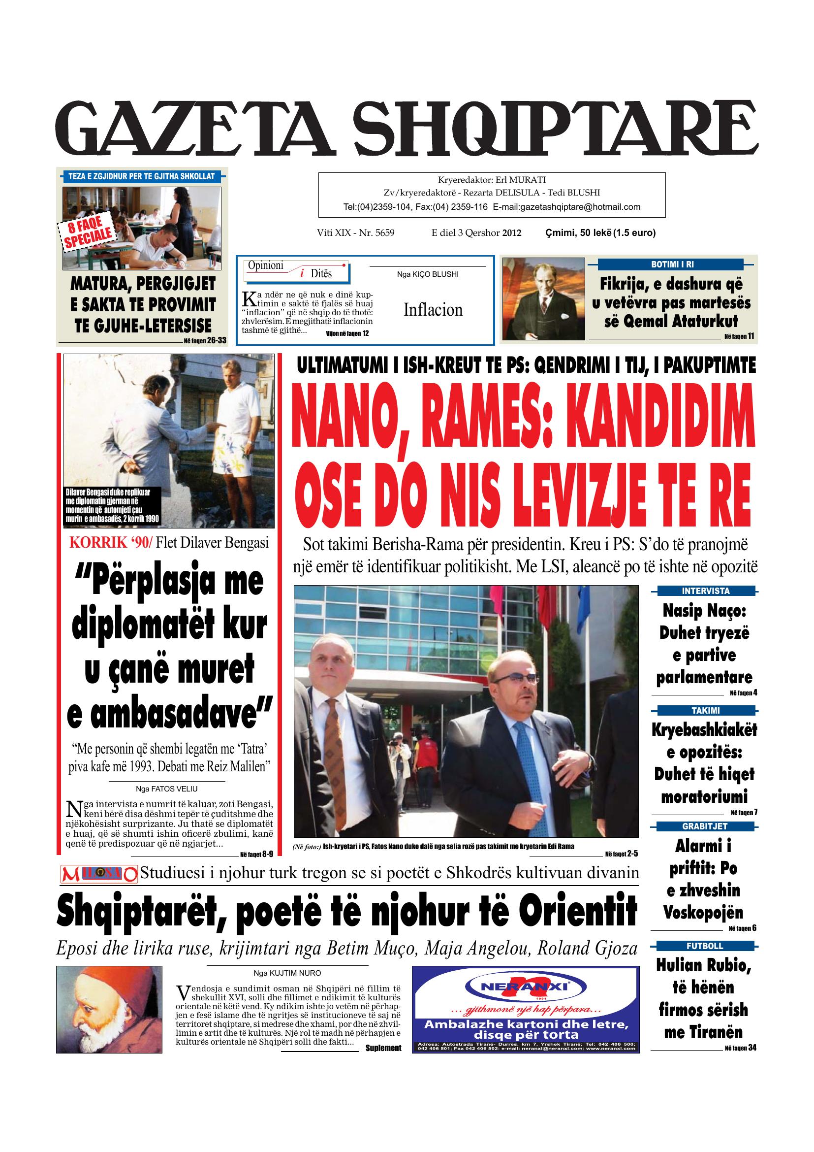 Gazeta Shqiptare 2012-06-03