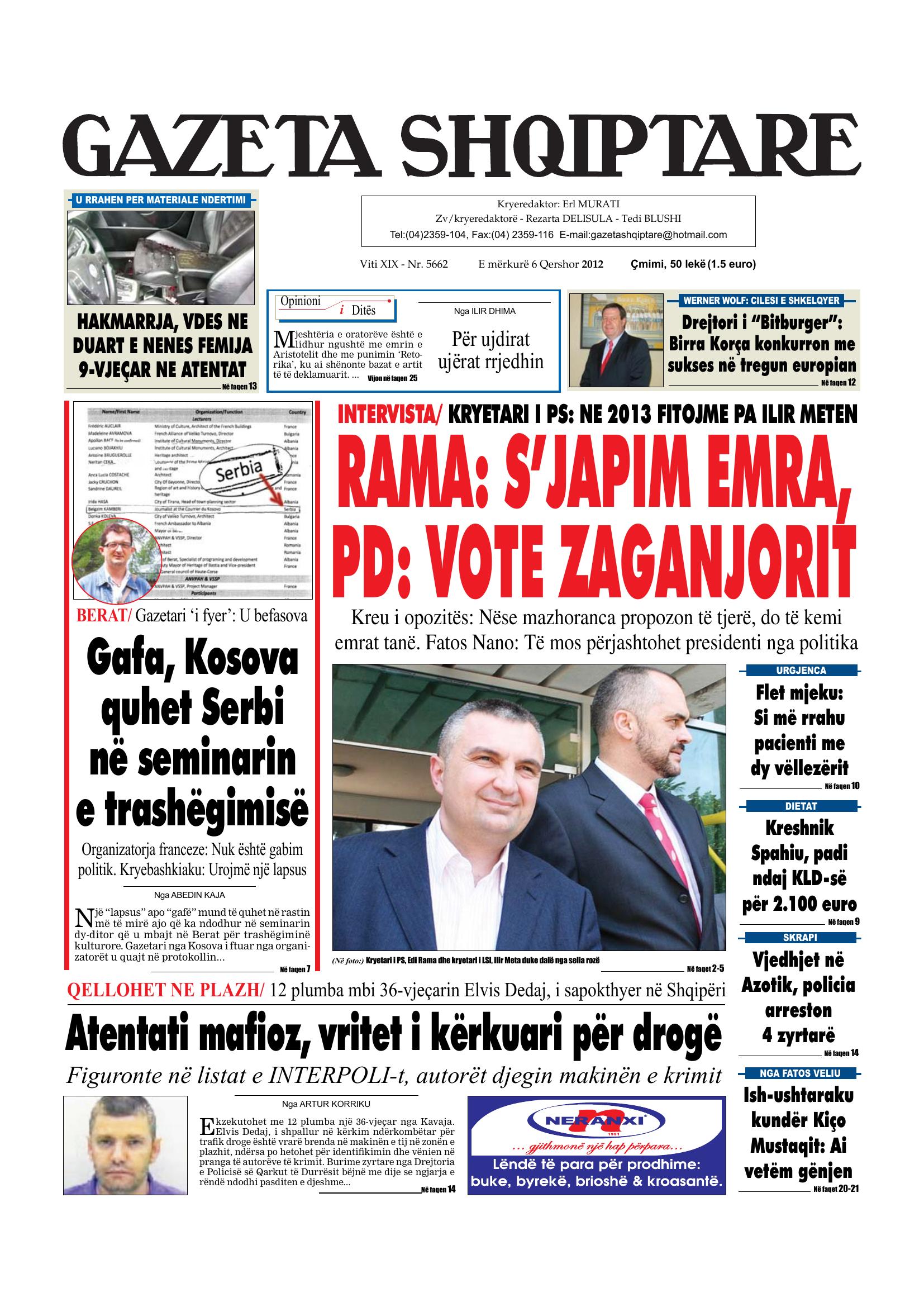 Gazeta Shqiptare 2012-06-06