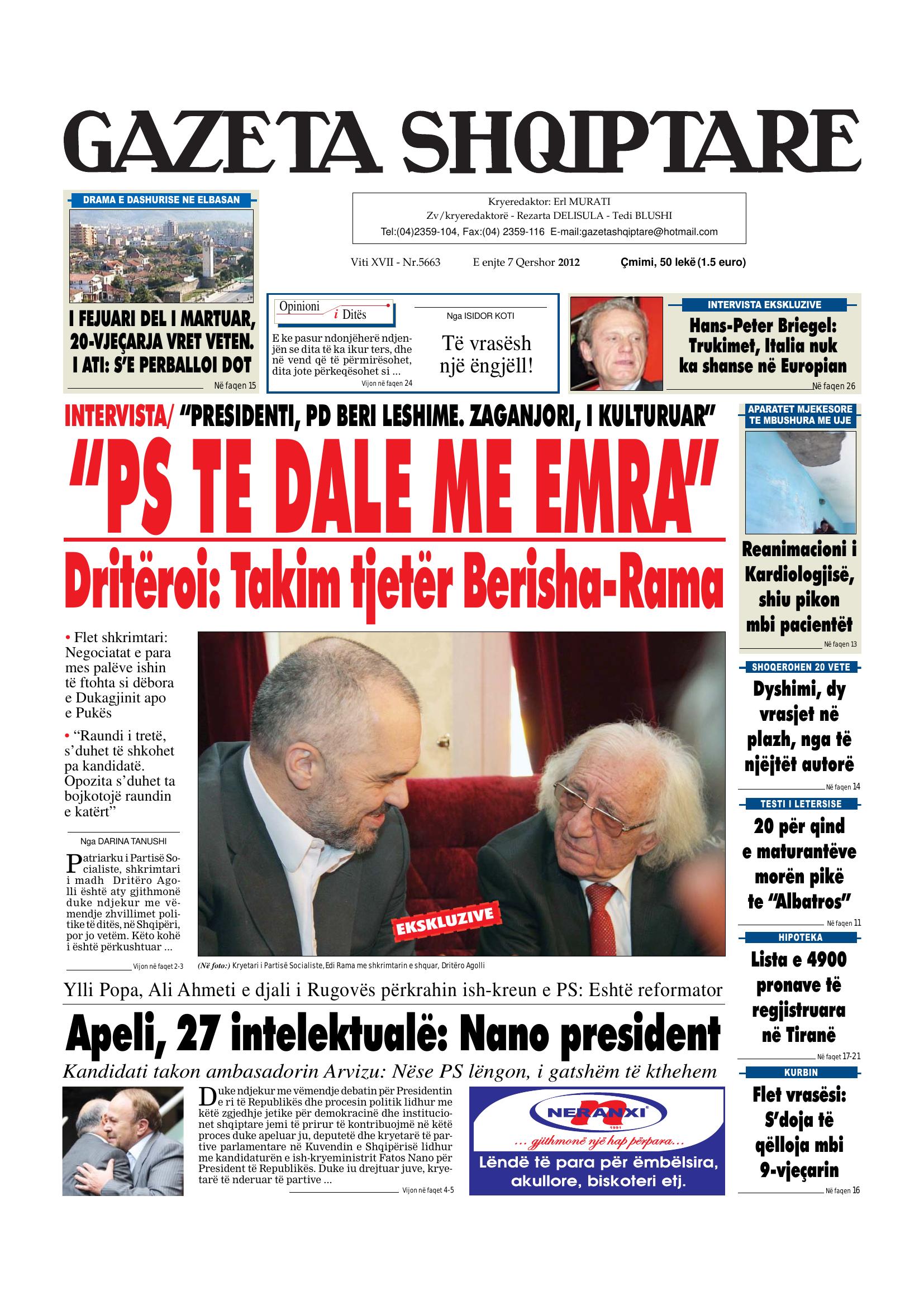 Gazeta Shqiptare 2012-06-07