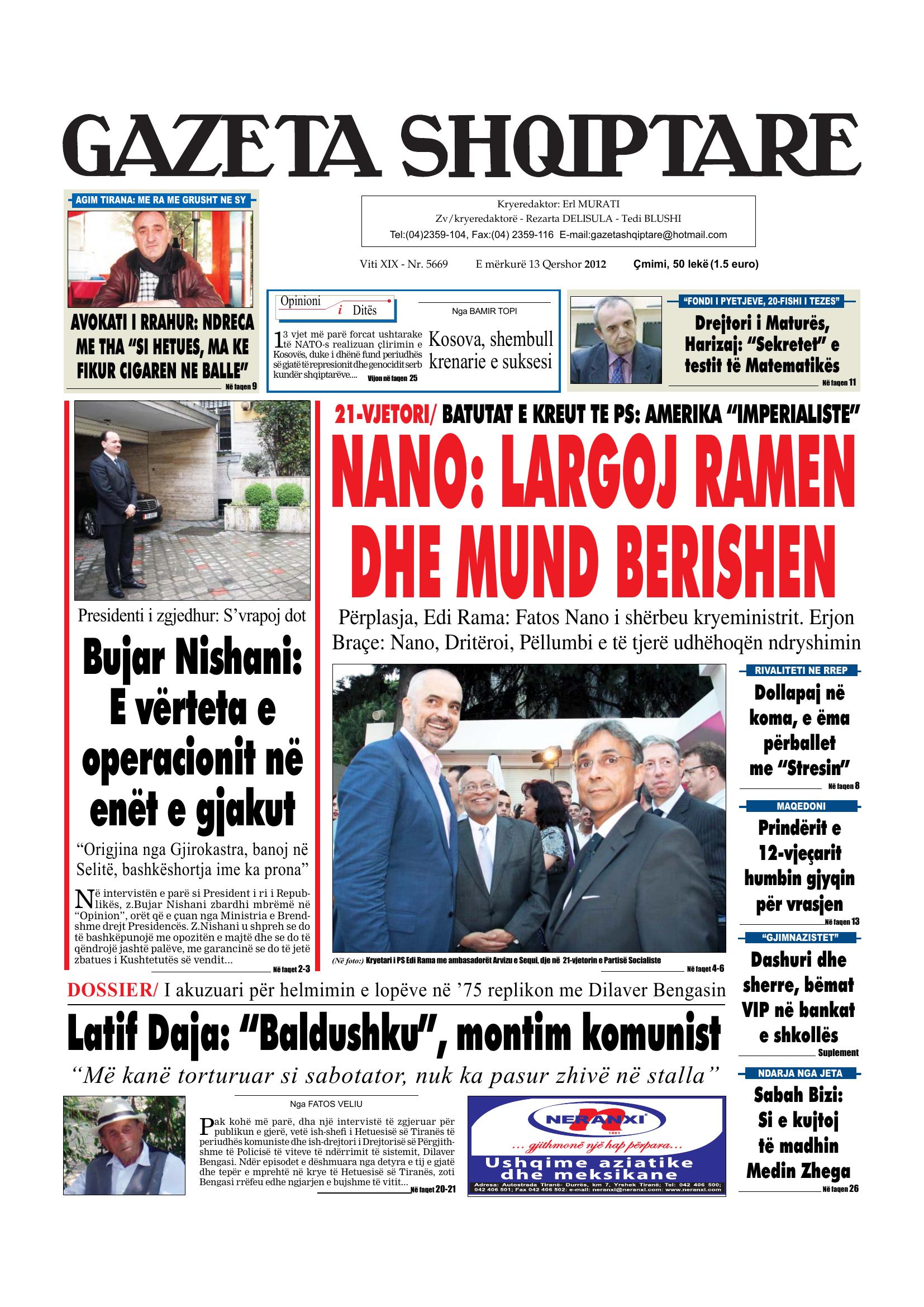 Gazeta Shqiptare 2012-06-13