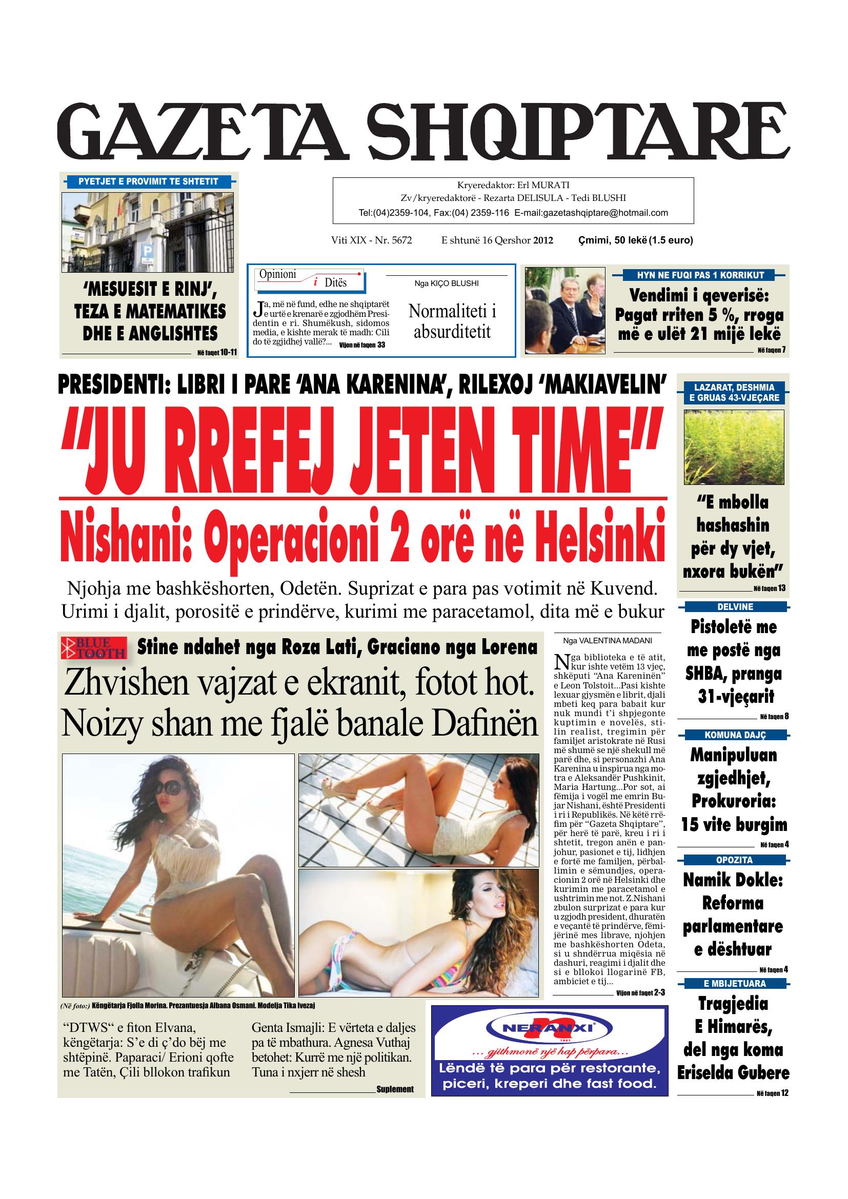 Gazeta Shqiptare 2012-06-16