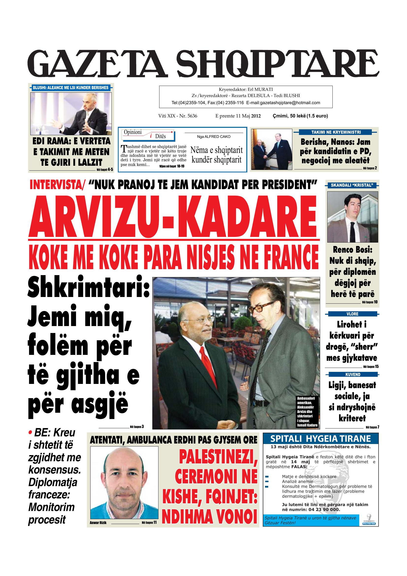 Gazeta Shqiptare 2012-05-11