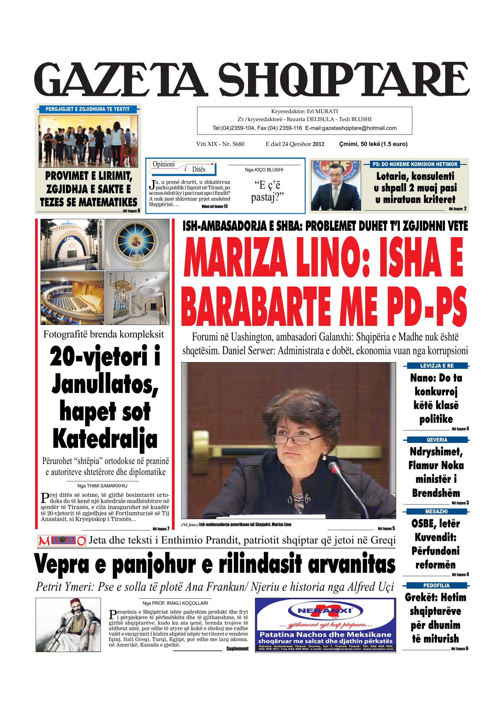Gazeta Shqiptare 2012-06-24
