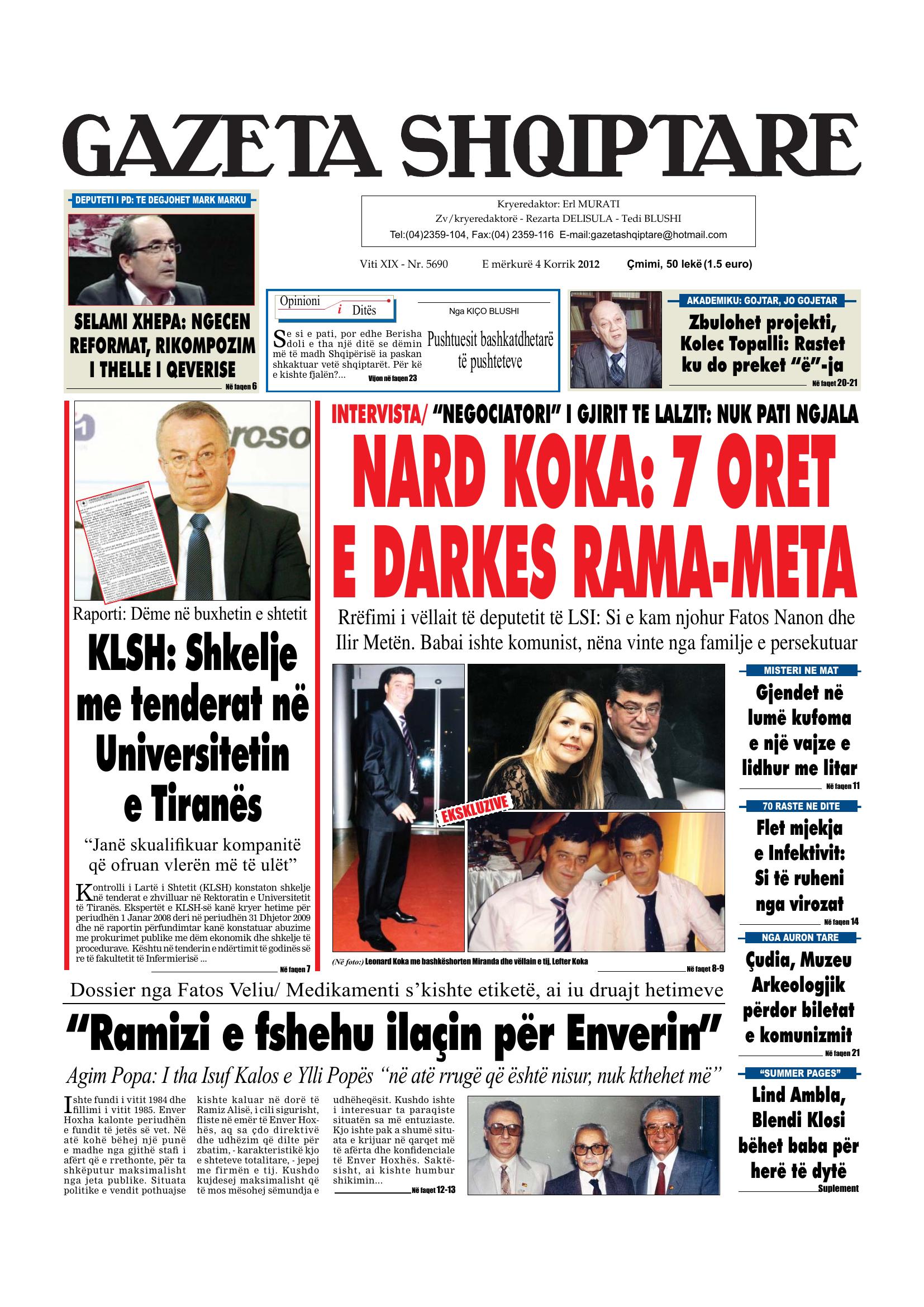 Gazeta Shqiptare 2012-07-04