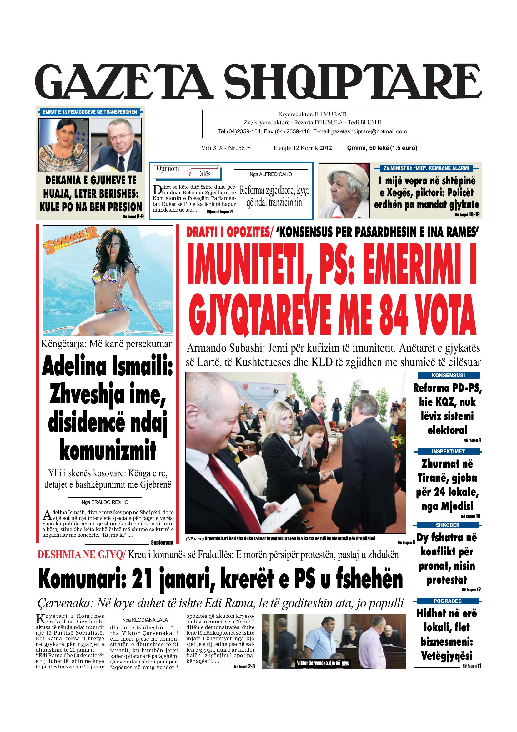 Gazeta Shqiptare 2012-07-12