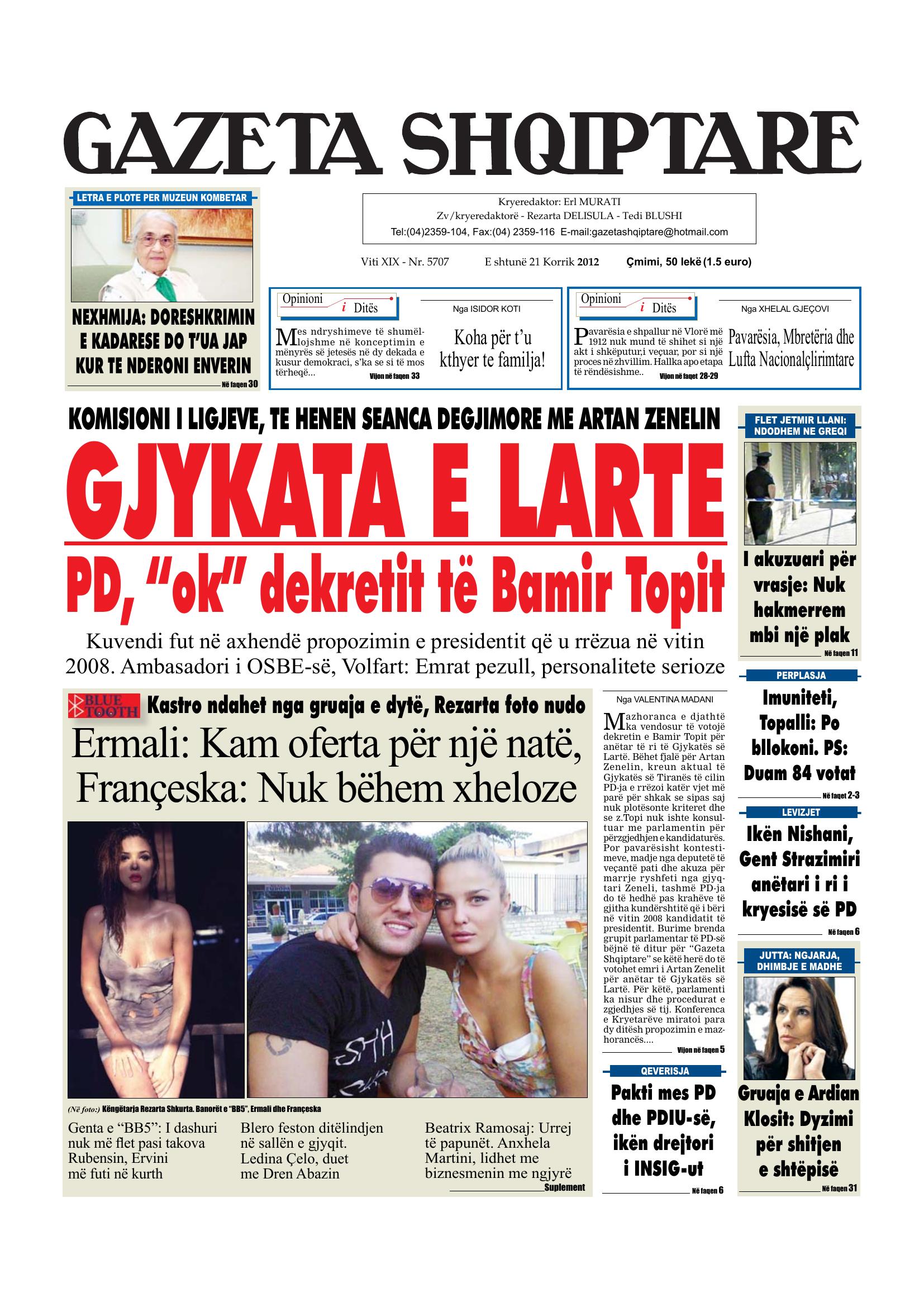 Gazeta Shqiptare 2012-07-21